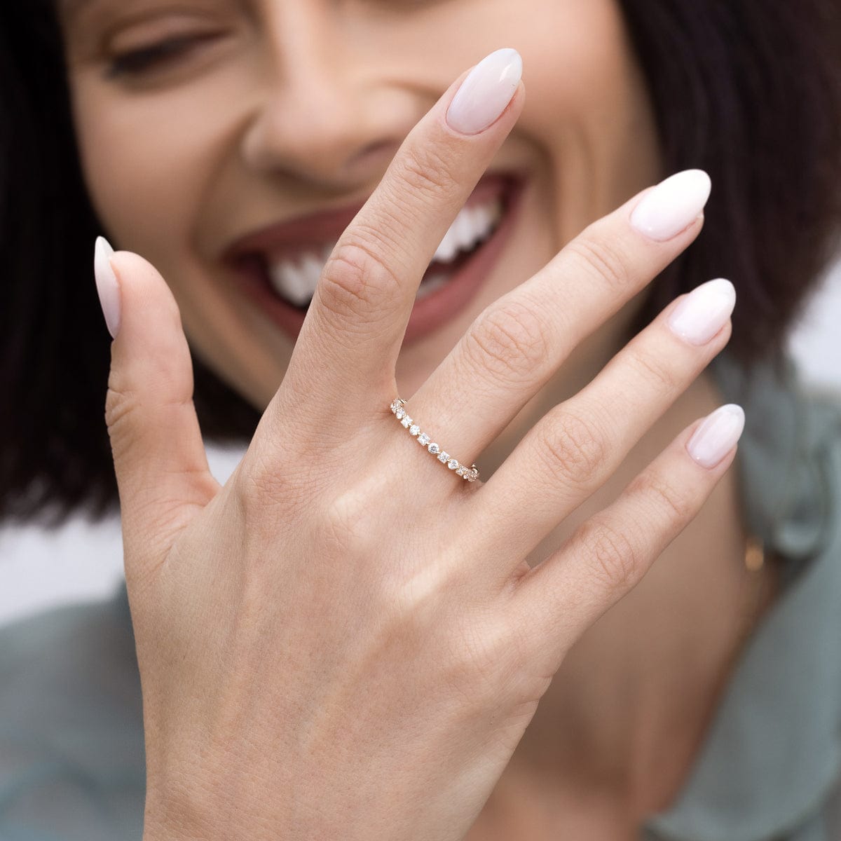 Royal Eternity Ring for Women - 14K Gold Diamond Wedding Band - Perfect for Anniversaries, Engagements & Special Occasions