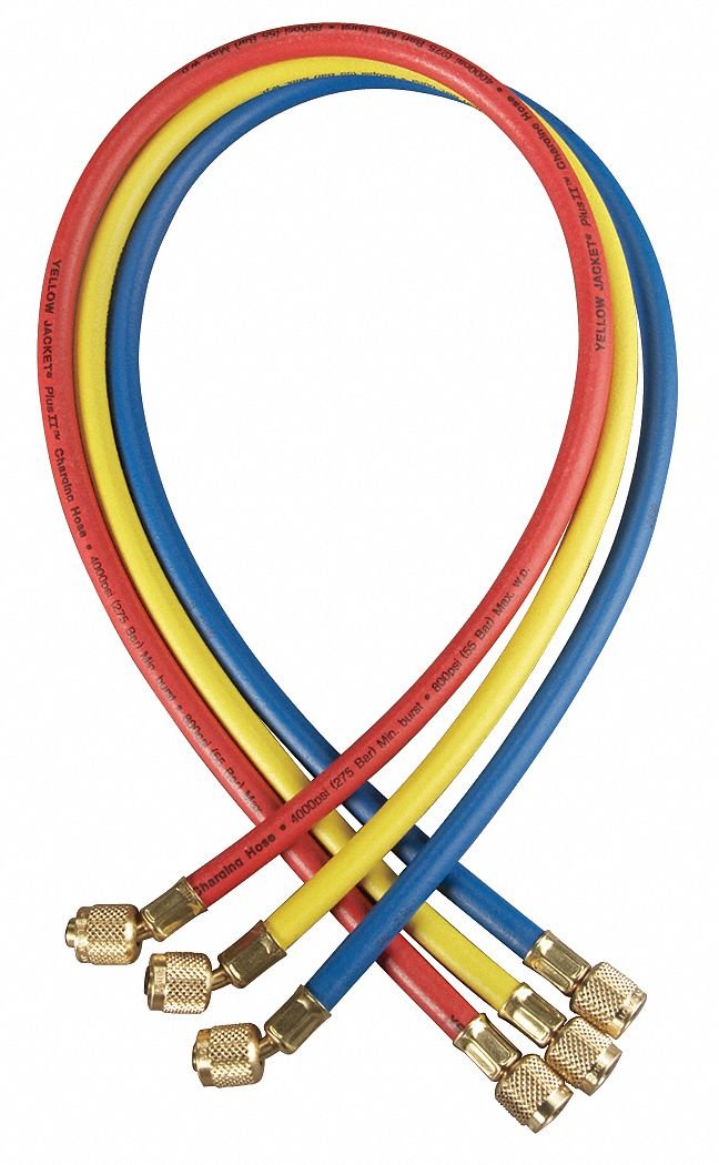 Yellow Jacket 72-Inch Charging & Vacuum Hose - High-Quality HVAC Refrigerant Hose for AC Units, Car A/C Systems, and Home Appliances