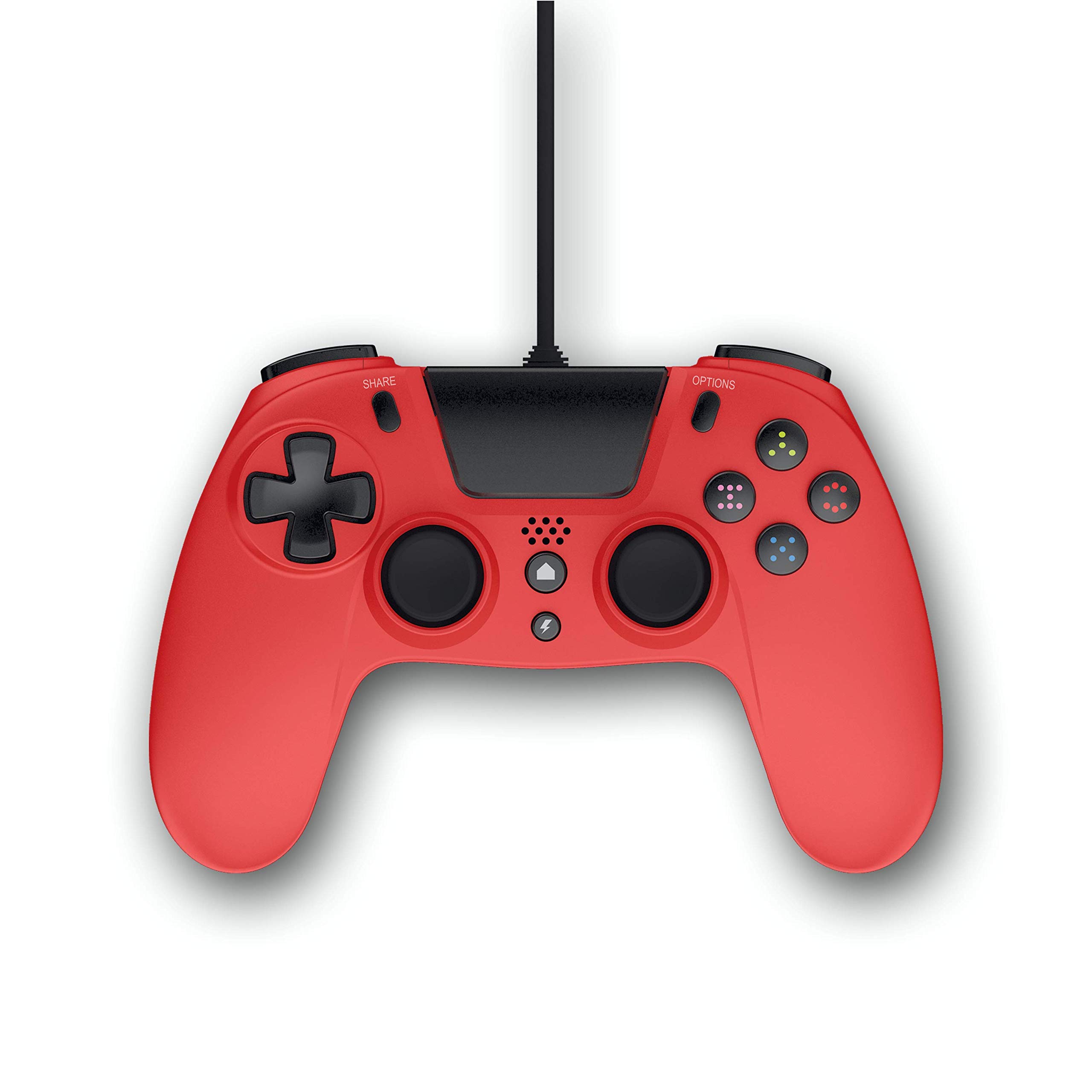 Gioteck VX-4 Wired Gaming Controller for PS4 - Red DualShock Style Gamepad with 3.5mm Audio Jack | Compatible with PlayStation 4, PS4 Slim & PS4 Pro | Perfect for FPS, Racing & Action Games