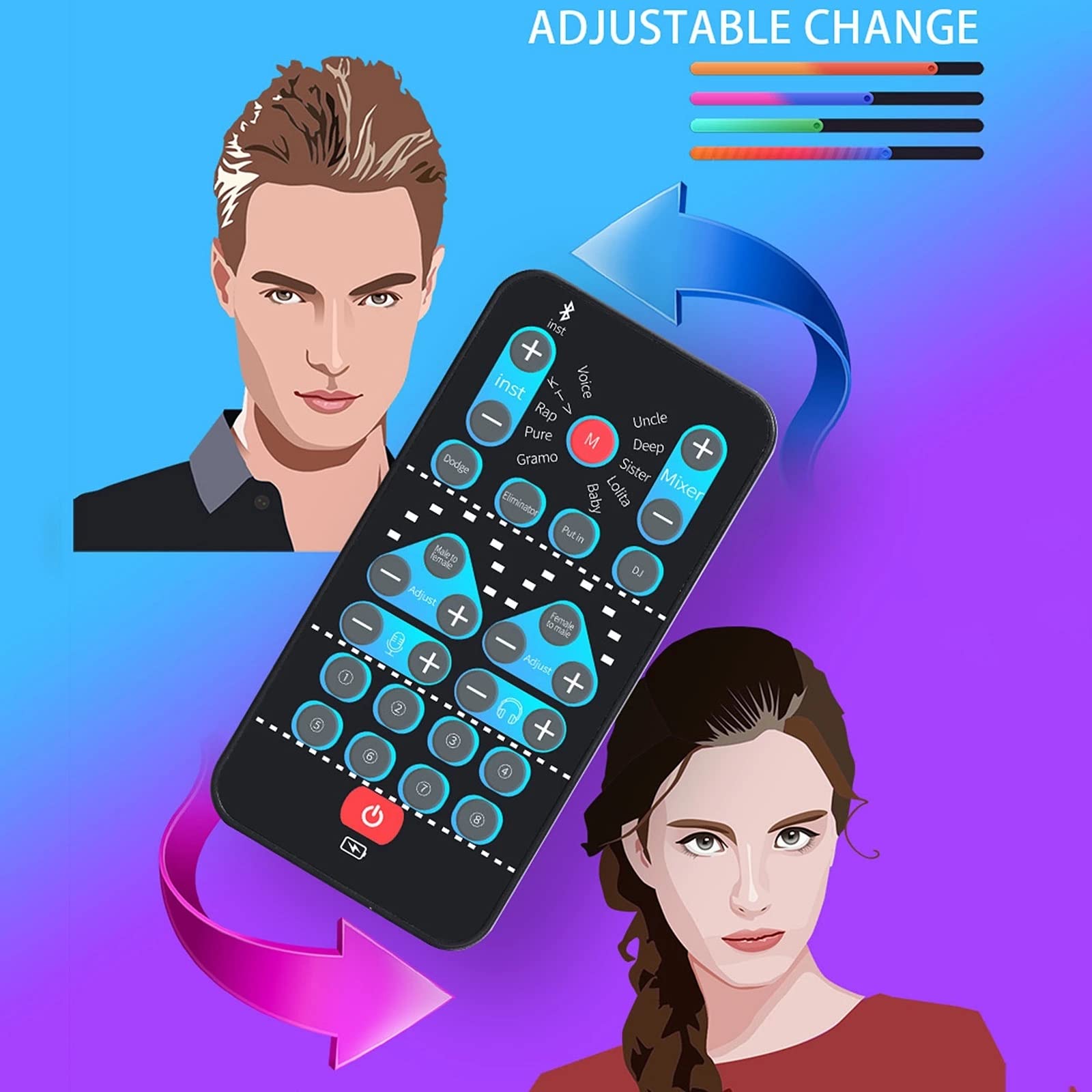 Universal Mini Sound Changer Adapter - Professional Audio Converter for Computers, Phones, Tablets & Gaming Consoles | Perfect for Streaming, Recording & Voice Modulation
