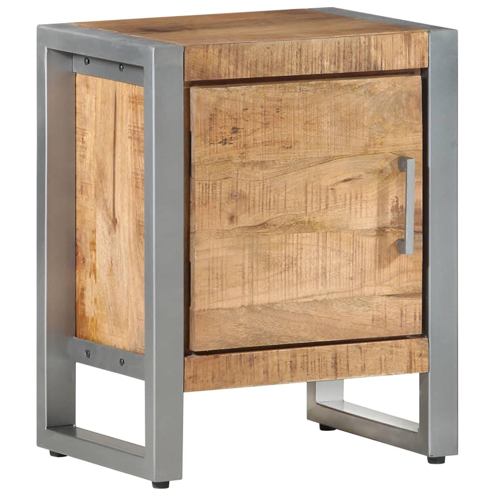 Rustic Mango Wood Nightstand - 15.7