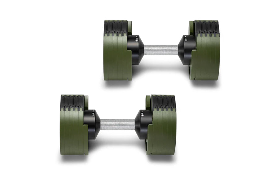 NÜOBELL 50lb Adjustable Dumbbells Set - Tactical Weight Lifting Equipment for Home Gym & Strength Training - Perfect for CrossFit, HIIT, and Muscle Building Workouts
