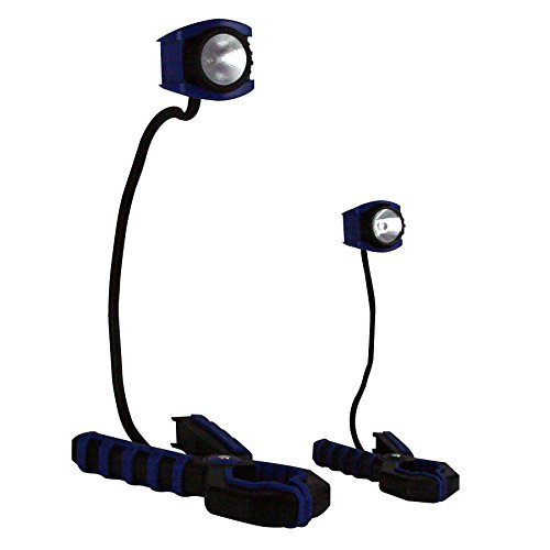 Dorcy LED Clamp Work Light Combo 2-Pack - Bright Adjustable Workshop Lighting for Mechanics, DIY Projects & Home Repairs