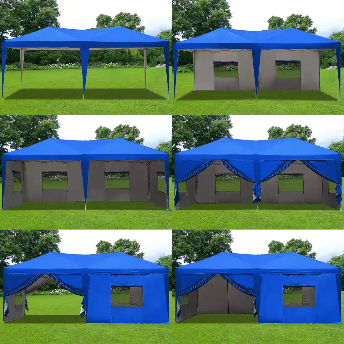 10' x 20' Pop Up Canopy Tent with Removable Side Walls - Waterproof Outdoor Shelter for Parties, Camping & Beach Events