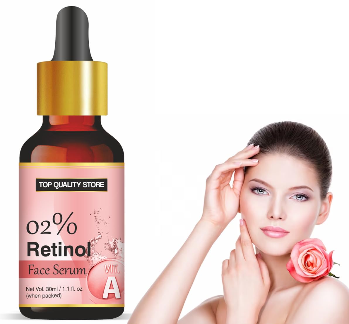 Best Retinol Serum for Face - Anti-Aging Night Serum to Reduce Wrinkles & Fine Lines | Brightening Facial Treatment for Glowing Skin | Perfect for Night Routine & Mature Skin Care