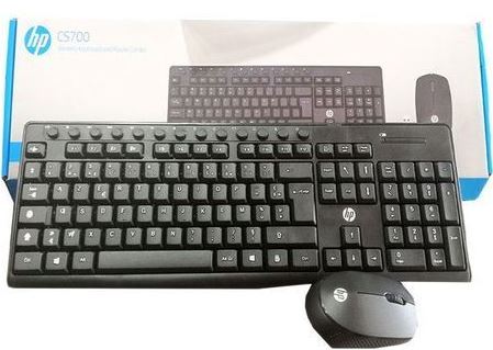 HP CS10 CS700 Wireless Keyboard and Mouse Combo - Ergonomic Design for Home, Office, and Gaming Use