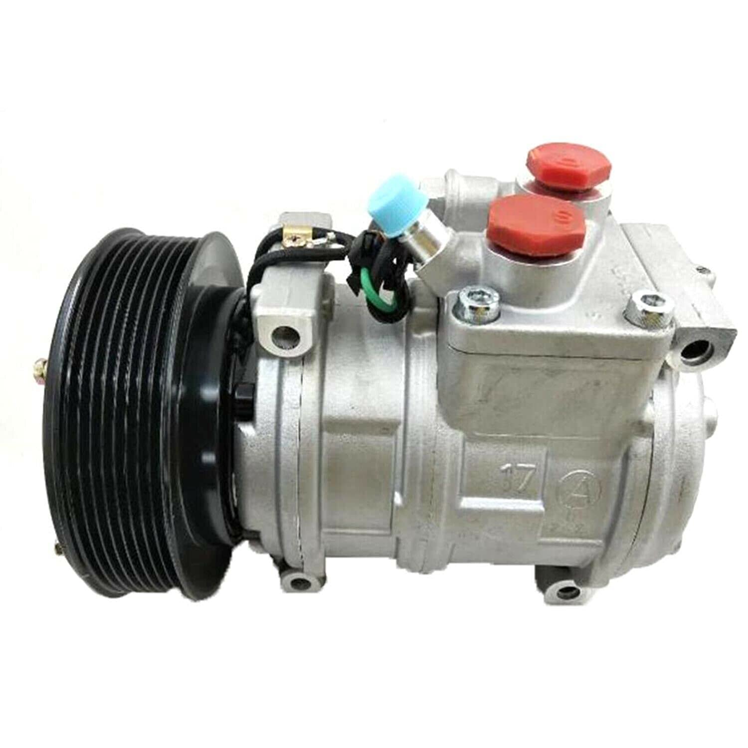 SINOCMP 447200-5031 New AC Compressor Clutch Assembly Compatible with John Deere Tractor Denso 10PA17C - Perfect for Tractor AC System Repair & Maintenance