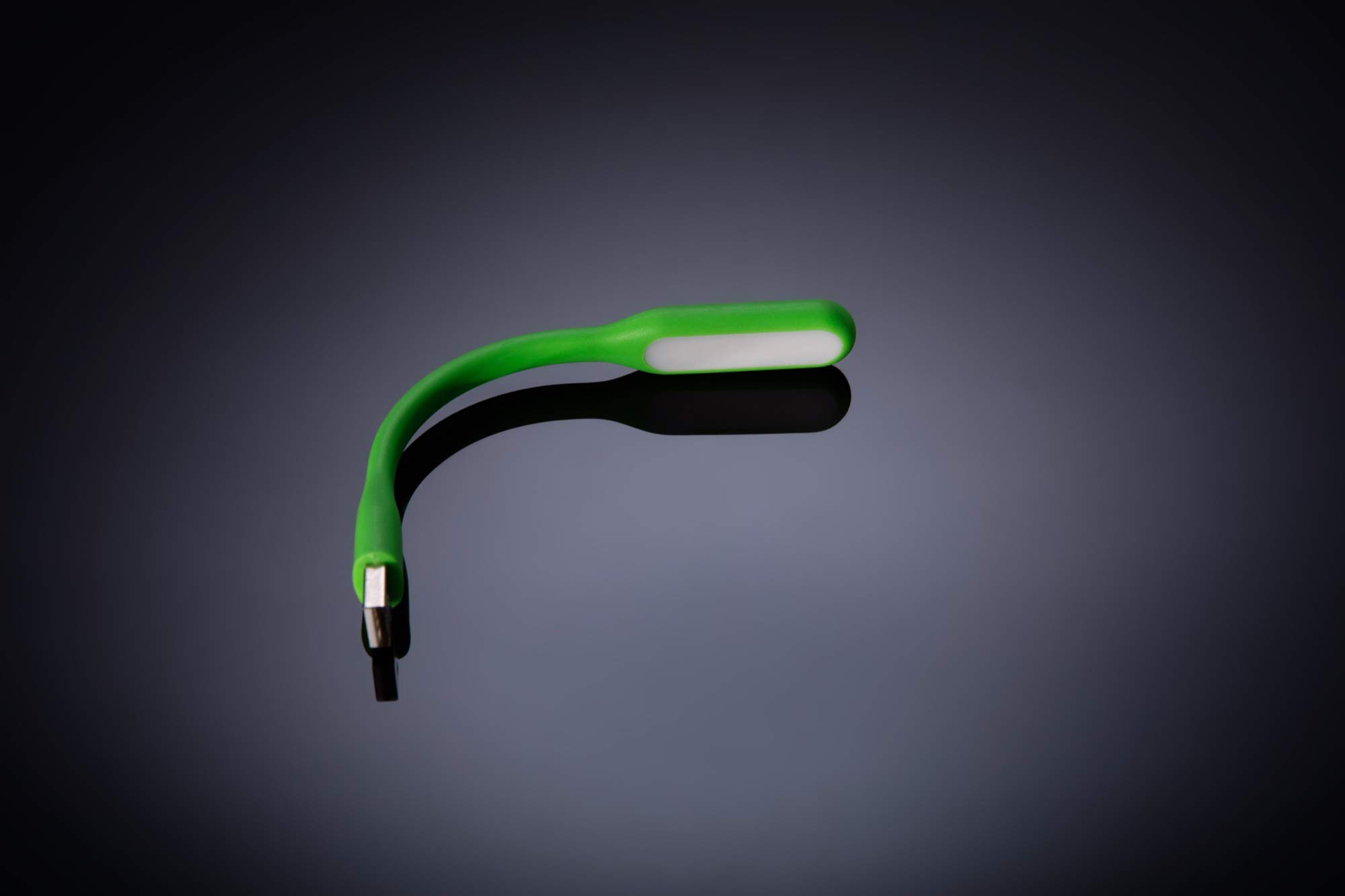 USB-Powered LED Laptop & Reading Light - Adjustable Bendable Gooseneck Desk Lamp for Computer, Study, Office - High Intensity Eye-Caring Light for Night Work, Gaming & Bedtime Reading (Green)