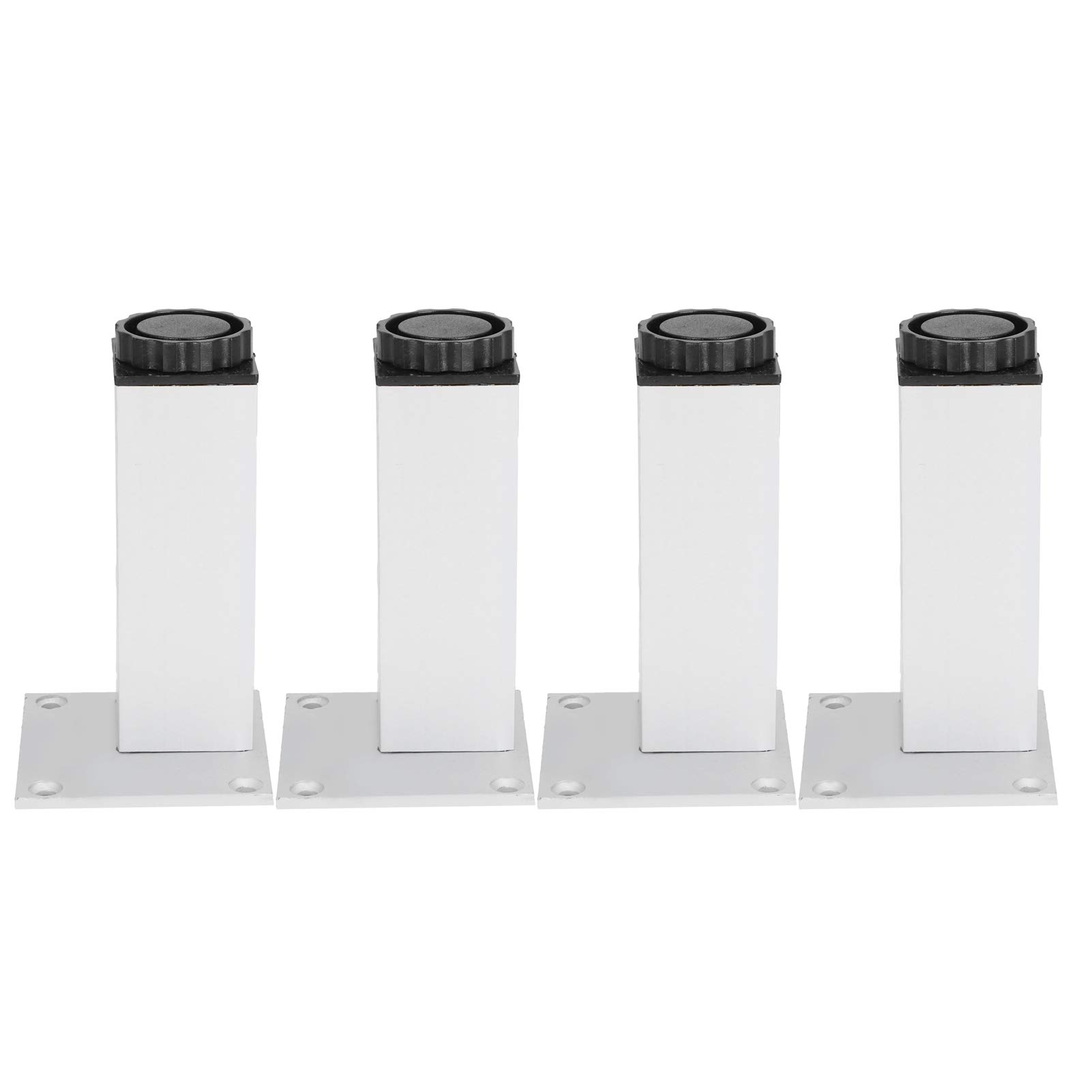 Durable Aluminum Alloy Square Cabinet Legs 4Pcs - Heavy Duty Sofa & Furniture Feet for Cabinets, Shelves (120mm Oxidized Color) - Perfect for Home Office, Living Room & Kitchen Furniture Upgrades