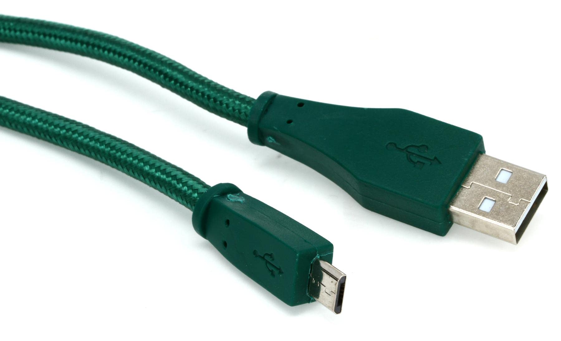 Roland USB-A to Micro-USB Cable 3ft - Durable Green Braided Cord for Audio Interfaces, MIDI Controllers & Electronic Devices - Perfect for Home Studios & Live Performances