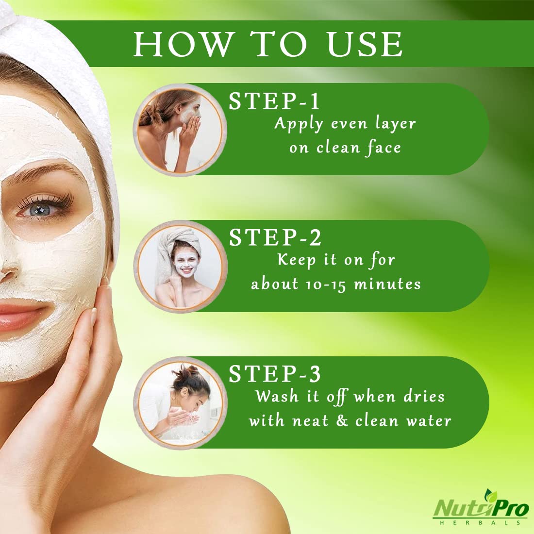 NutriPro Fruit Face Mask for All Skin Types - 100g | Brightens & Glows Skin with Orange & Lemon Extracts | Paraben & Sulfate Free | Daily Skincare & Spa Treatment