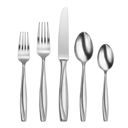 Camlynn Mirror 20-Piece Stainless Steel Flatware Set - Elegant Dining Utensils for Dinner Parties & Formal Occasions