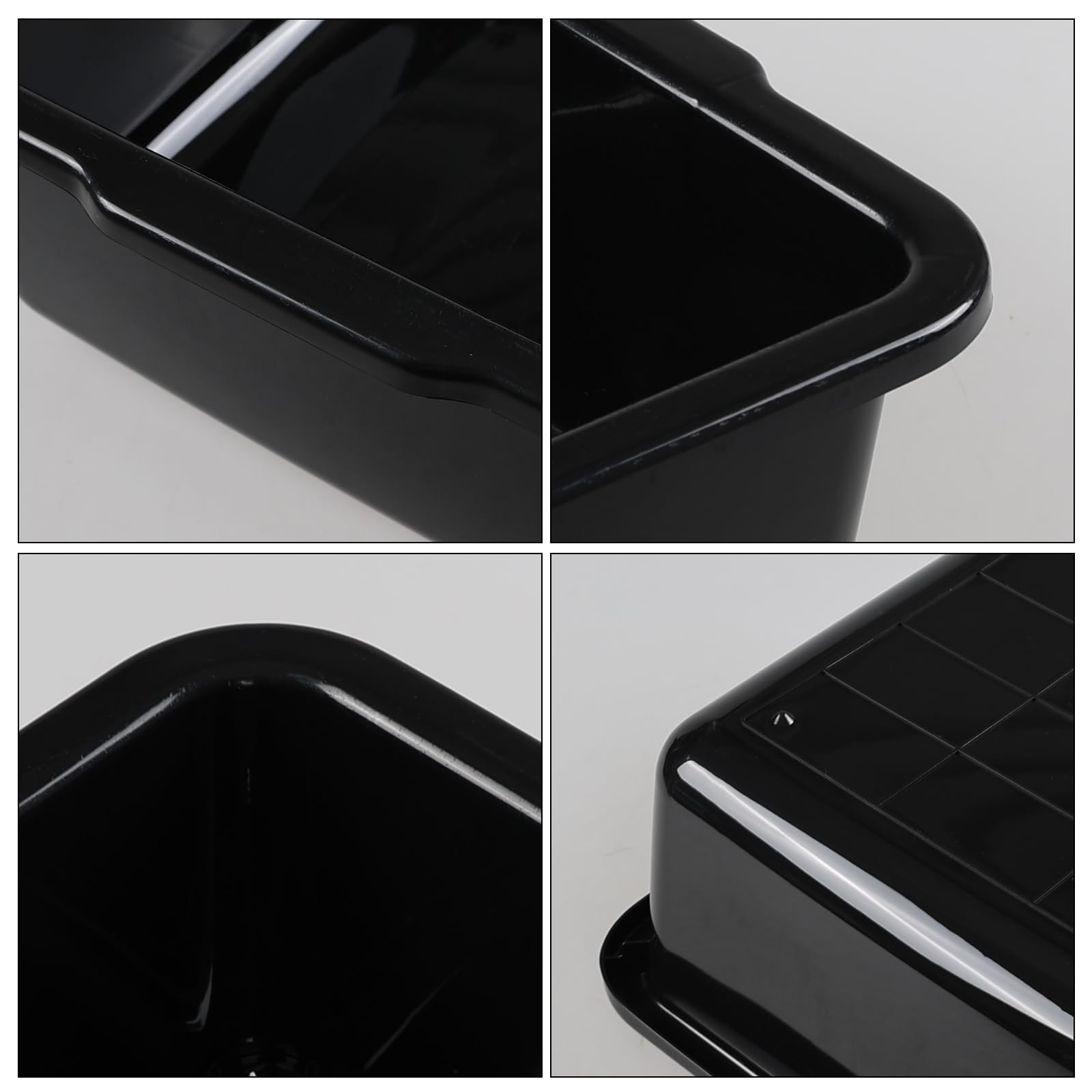 4-Pack Commercial Bus Tubs Box/Tote Box - 32 Liter Large Plastic Basin Tub for Restaurant, Kitchen, Dishwashing & Food Storage - Heavy Duty Durable Containers for Catering, Buffet & Commercial Use