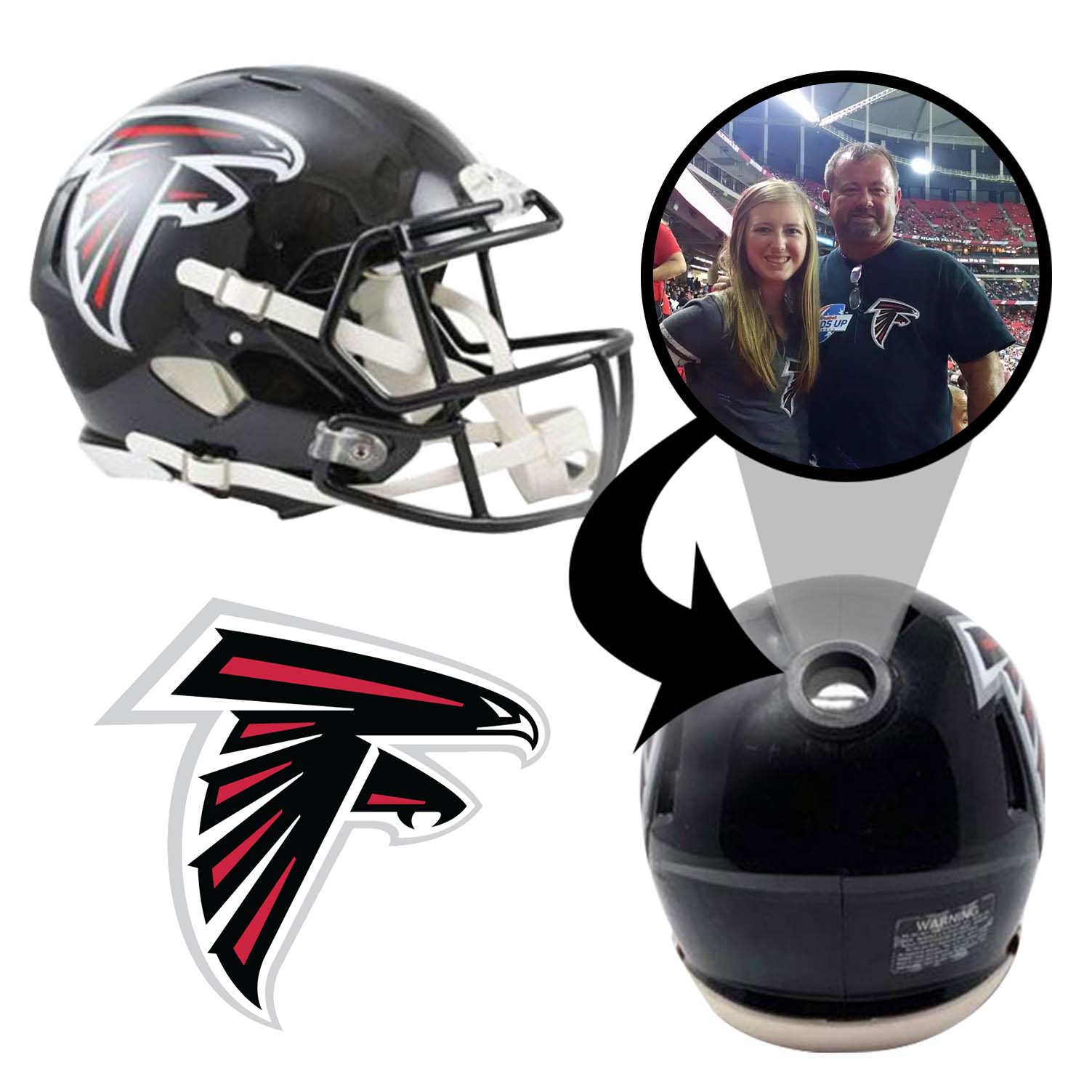 NFL Collectible Mini Helmet with Picture Inside - Perfect for Sports Memorabilia Display, Fan Cave Decor, and Gift Giving