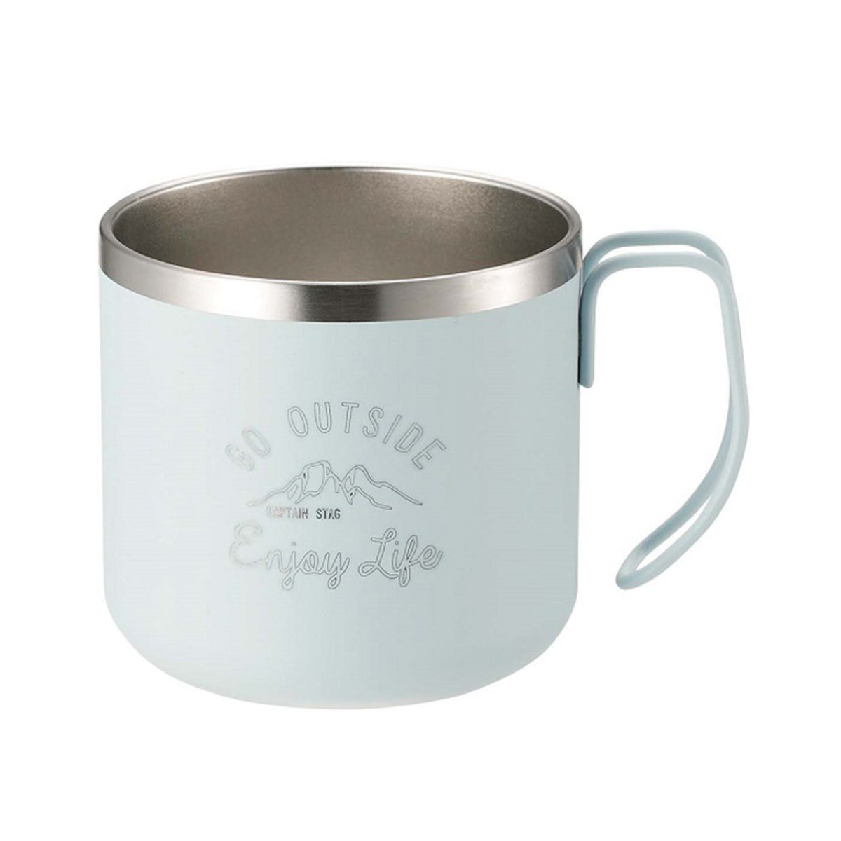 Captain Stag Double Wall Stainless Steel Cup 350ml - Insulated Travel Mug for Hot & Cold Drinks, Camping, Hiking, Office & Outdoor Adventures