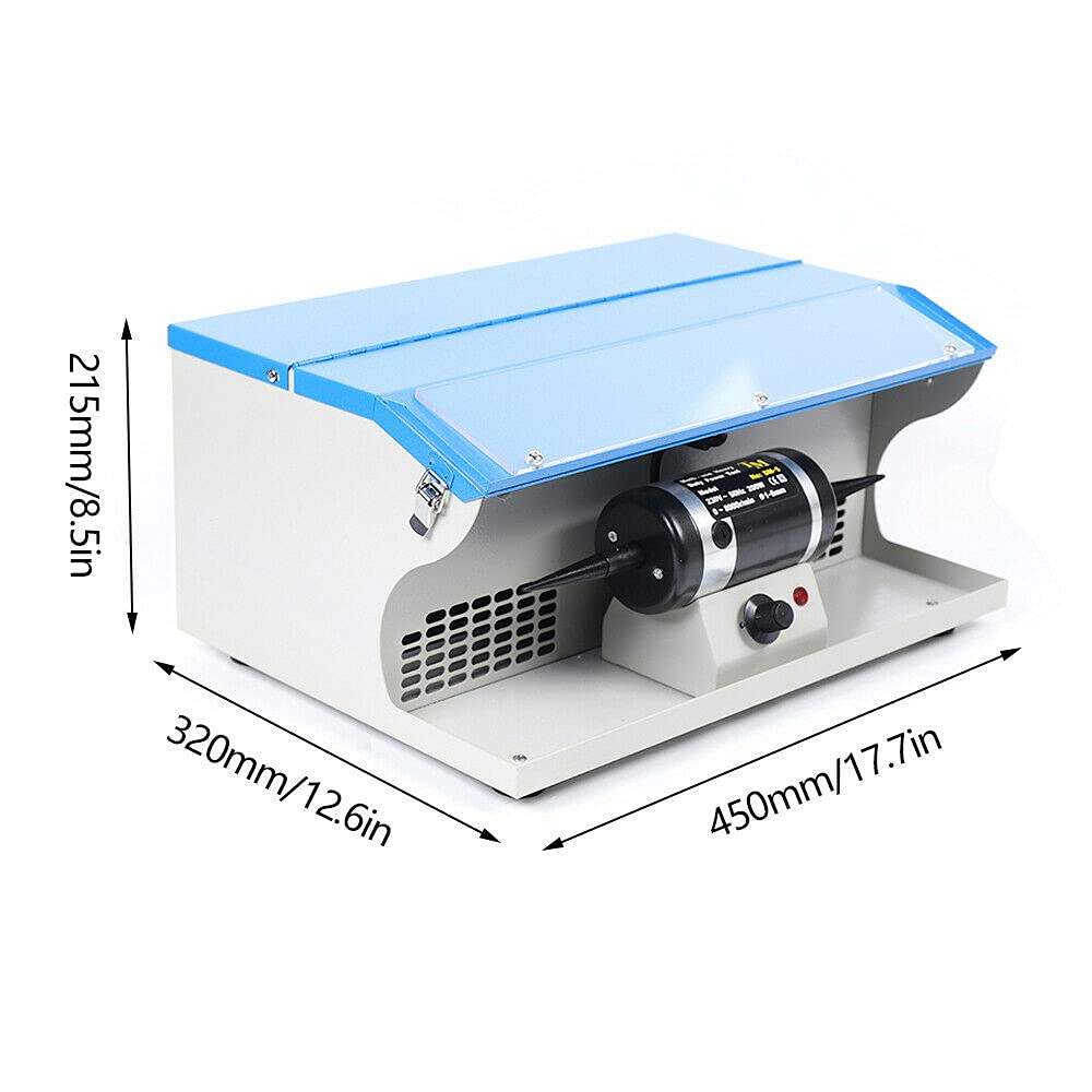 110V 200W Jewelry Polishing Buffing Machine with Dust Collector & LED Light - Professional Bench Top Tool for Jewelry Making, Metal Polishing & Craft Projects
