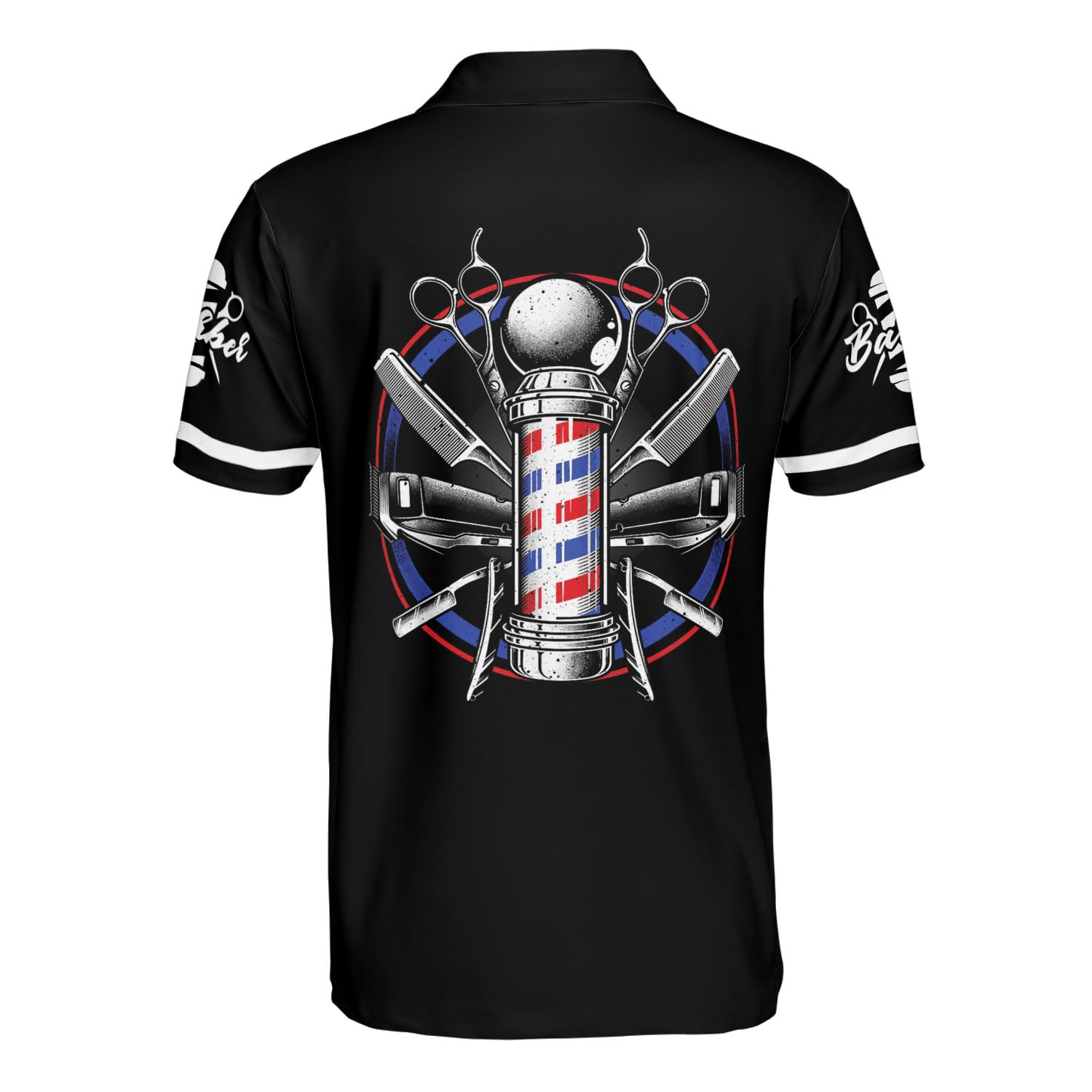 Custom Embroidered Polo Shirts for Barbers - Personalized Barber Shop Gifts for Men - Perfect for Barber Appreciation, Salon Uniforms & Professional Workwear