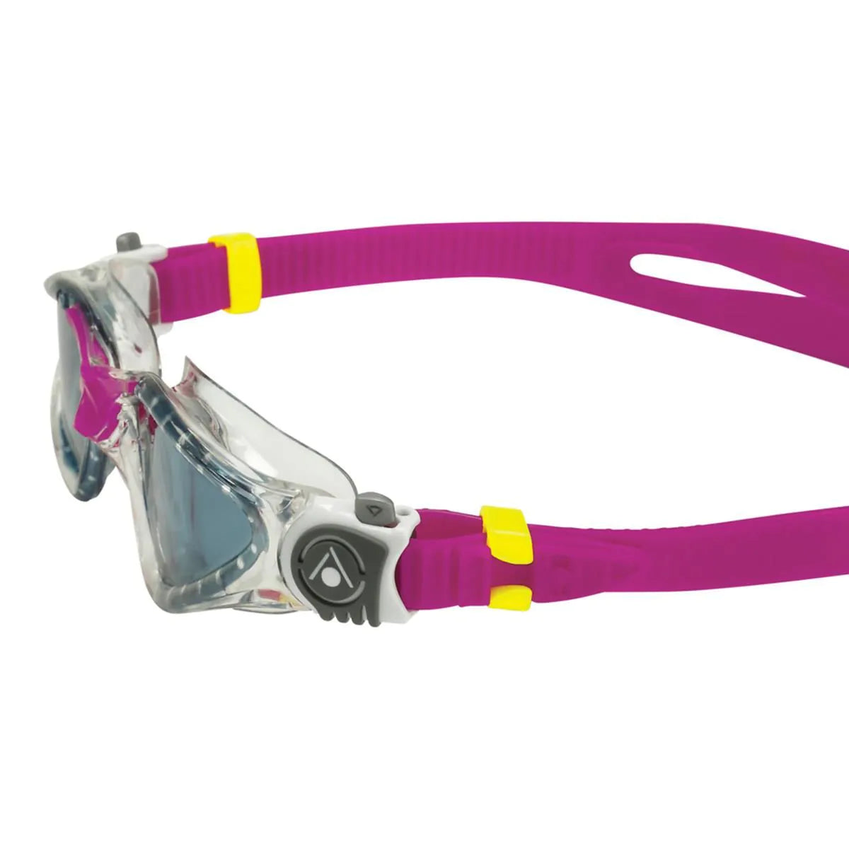 Aqua Sphere Kayenne Compact Adult Swim Goggles - Small Fit for Women & Men, Raspberry Frame with Smoke Lens - Ideal for Lap Swimming, Triathlon Training & Water Sports