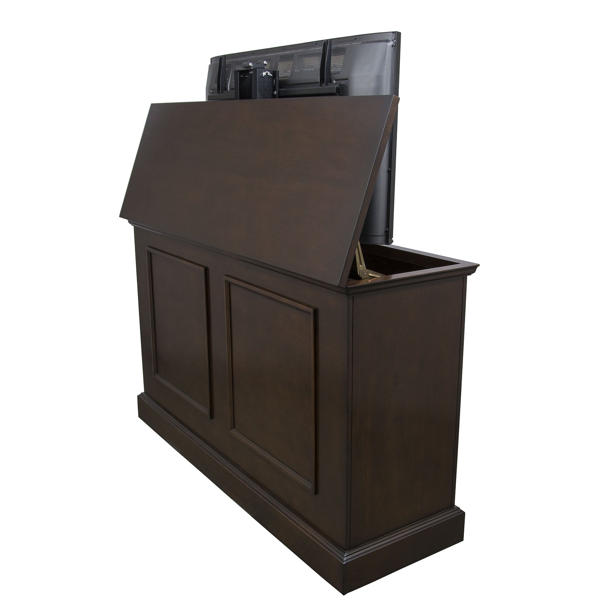 Grand Elevate 74008 Smart TV Lift Cabinet for 65 Inch Flat Screen TVs - Espresso Wood Finish - Perfect for Living Room, Bedroom & Home Theater Entertainment Centers
