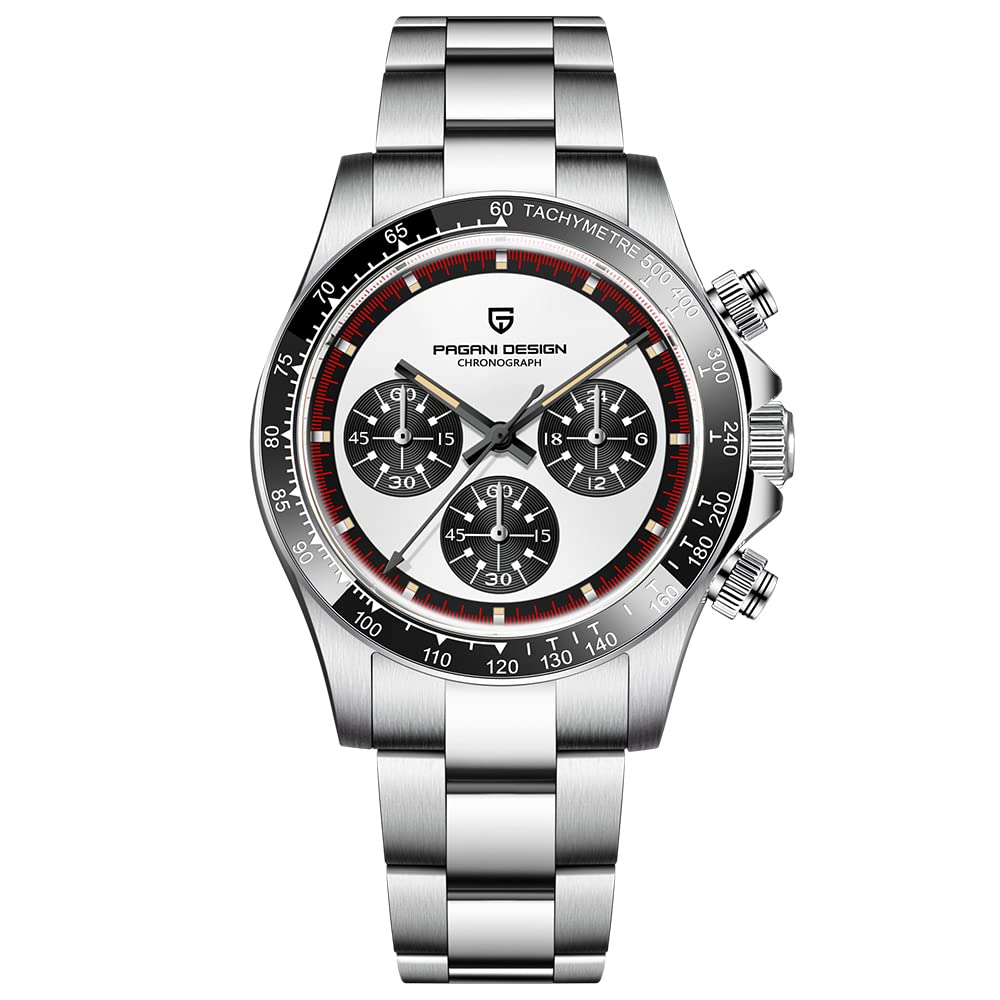 CADISEN Pagani Men's Luxury Quartz Watch - Sapphire Crystal, Stainless Steel Band, 100M Waterproof, Sport & Dress Watch for Business, Casual & Outdoor Activities