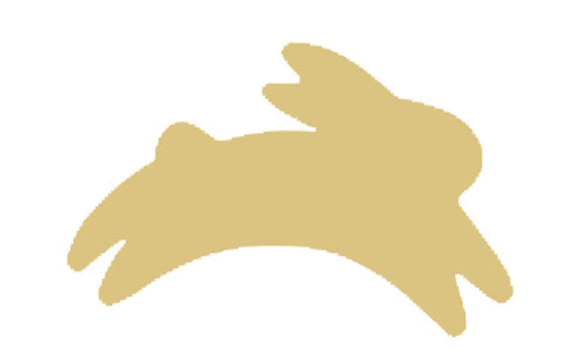 Unfinished Wood Rabbit Cutout - DIY Easter Decor for Nursery, Kids Room, Spring Door Hanger - MDF Animal Shape Canvas Style 2 - Perfect for Easter Crafts, Baby Shower Decorations & Seasonal Home Décor