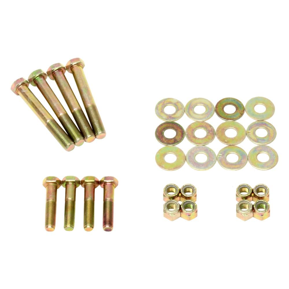 BMR Suspension Control Arm Bolt Kit - 1/2 Inch Hex Head with Lock Nuts & Washers - High Strength Steel for GM F-Body/G-Body/W-Body/X-Body/Y-Body (1964-1974) - Perfect for Suspension Repairs & Performance Upgrades