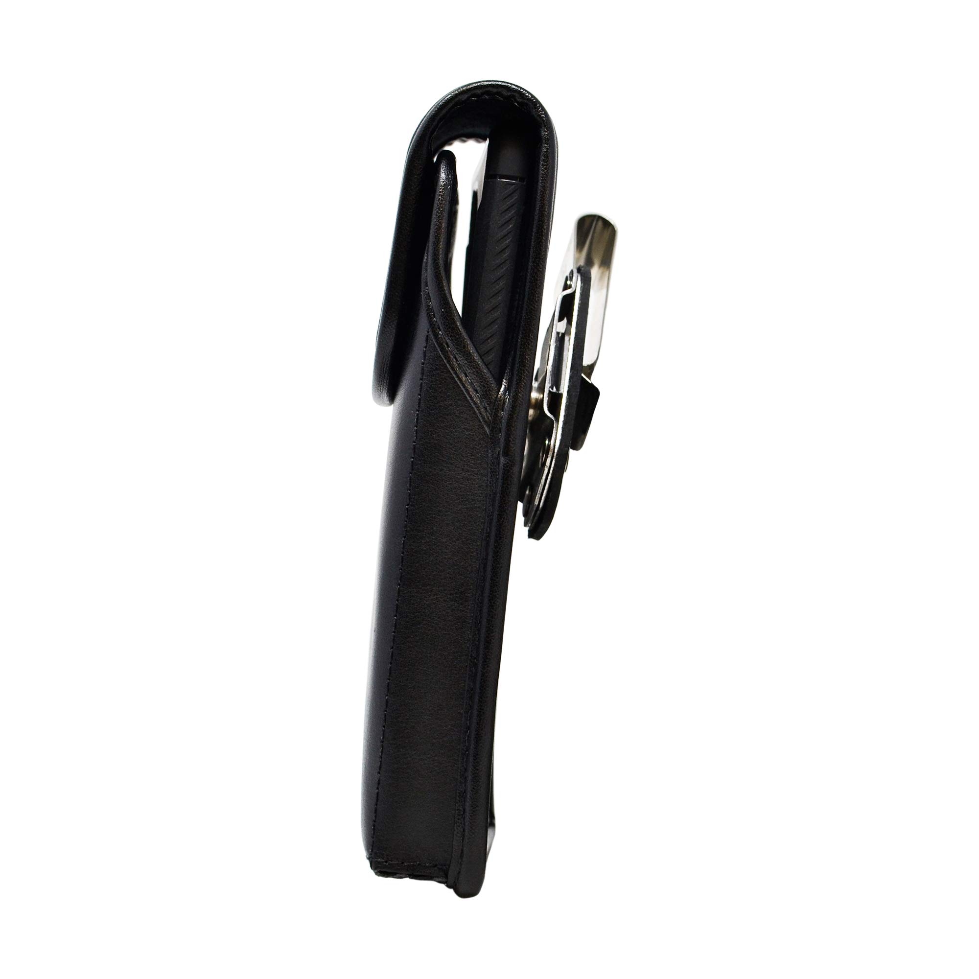 Premium Leather Phone Holster for Samsung Galaxy S25/S24/S23/S22/S21/S20 - Black Belt Clip Pouch with Magnetic Closure & Metal Clip - Compatible with Slim Cases | Perfect for Work, Outdoor Activities & Hands-Free Convenience