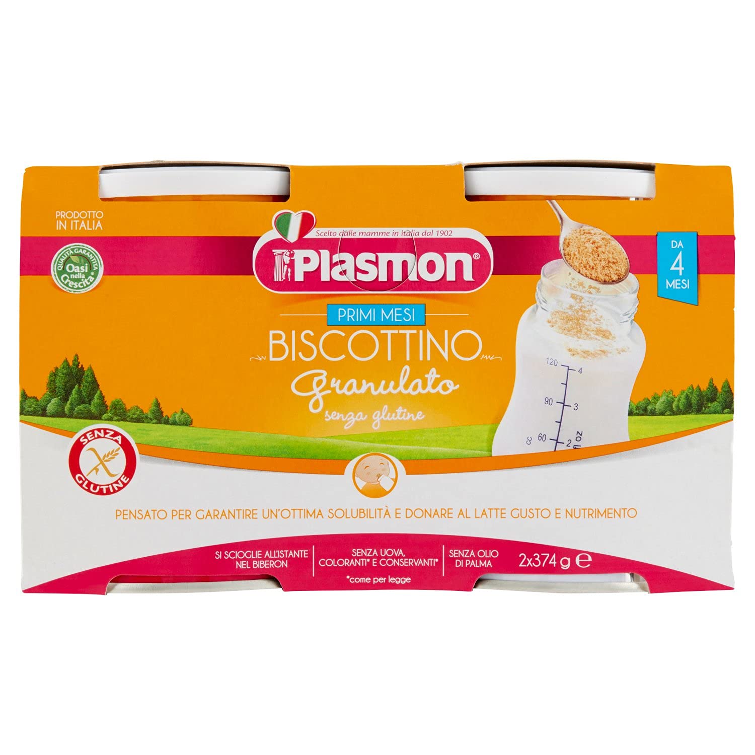 Gluten Free Plasmon Granulated Biscuits 750g - Healthy Snack for Babies & Toddlers, Perfect for On-the-Go Nutrition and Teething Relief