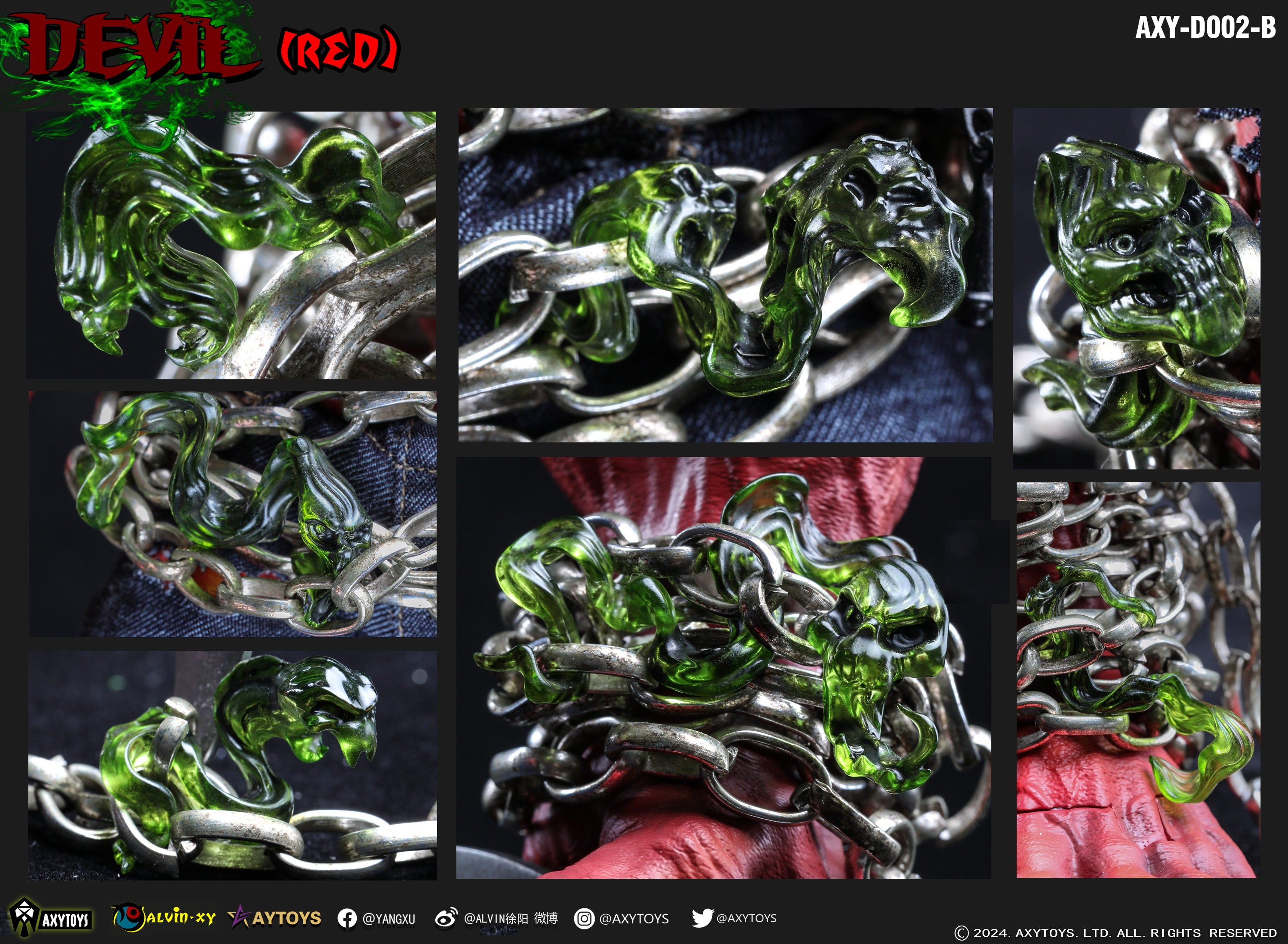 Pre Order AxyToys 1/12 Scale 20CM Devil Action Figure - Red & Grey Versions for Collectors and Display | Perfect for Anime Fans, Cosplay Props, and Model Photography