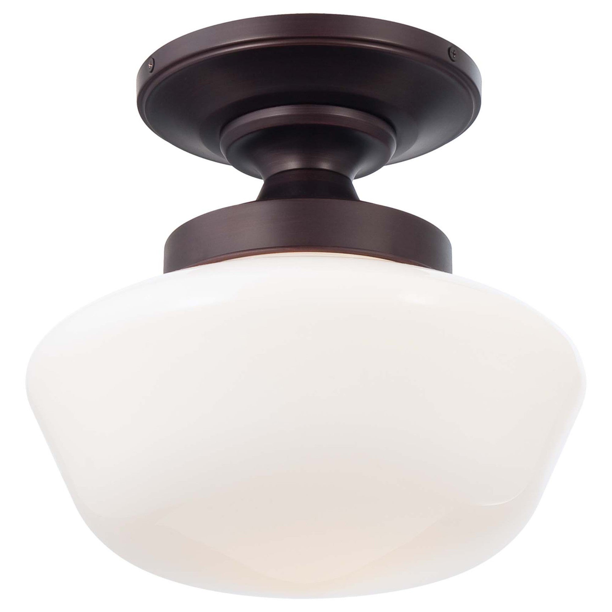 12 Inch Semi Flush Mount Light Fixture - Oil Rubbed Bronze Finish - Perfect for Bedroom, Hallway, and Entryway Lighting