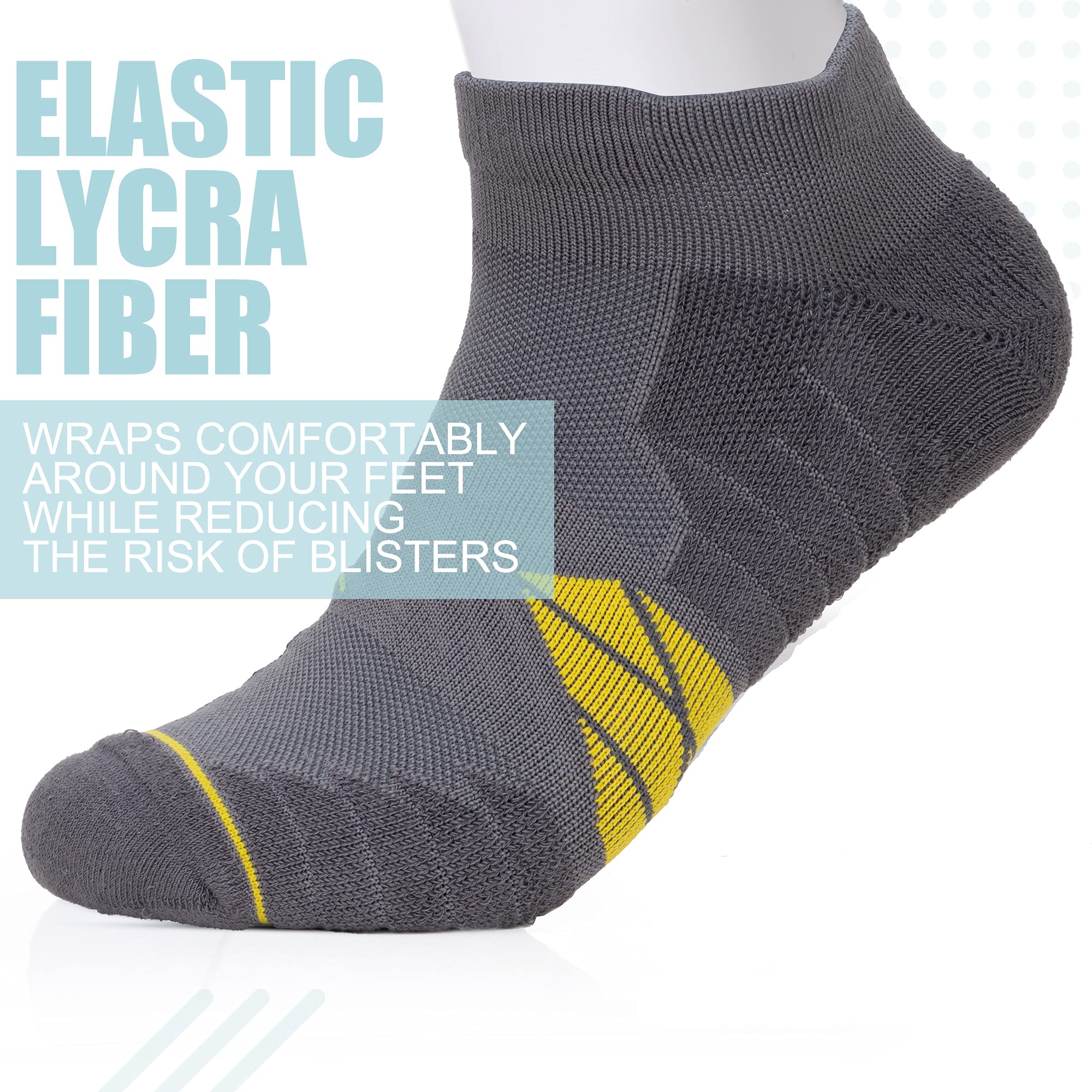 AKASO Coolmax Ankle Athletic Running Socks - Cushioned Low Cut No-Show Socks for Men & Women - Perfect for Running, Gym & Everyday Wear