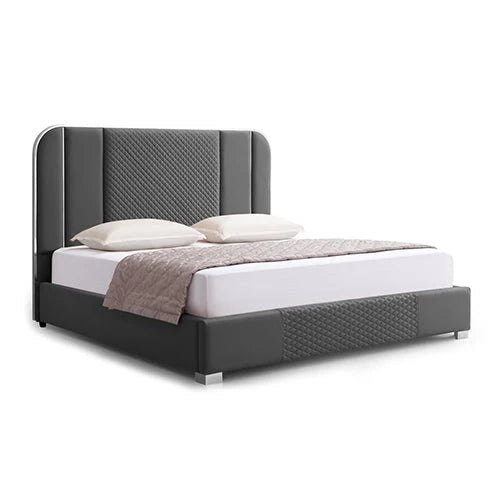 Premium King Bed Set - Luxe Halcyon Bed Frame in Black, Luna Series Euro Top Medium Firm Mattress & Bamboo Cooling Mattress Topper | Bedroom Upgrade for Ultimate Comfort & Support