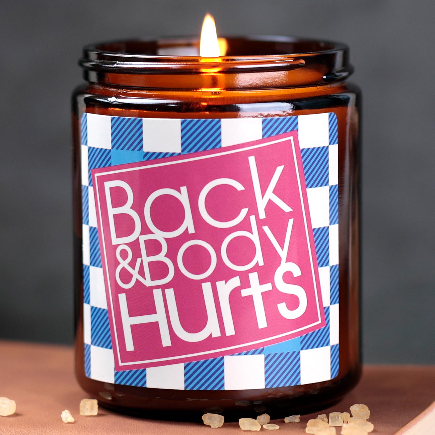 Funny Birthday Candles Gift for Women & Men - Unique Valentines Day Present for Her, Him, Mom, Dad, Wife, Husband, Sister & Best Friend - 30th 40th 50th 60th Birthday Candle with Humorous 'Back and Body Hurts' Design - Perfect for Parties, Anniversaries & Special Occasions