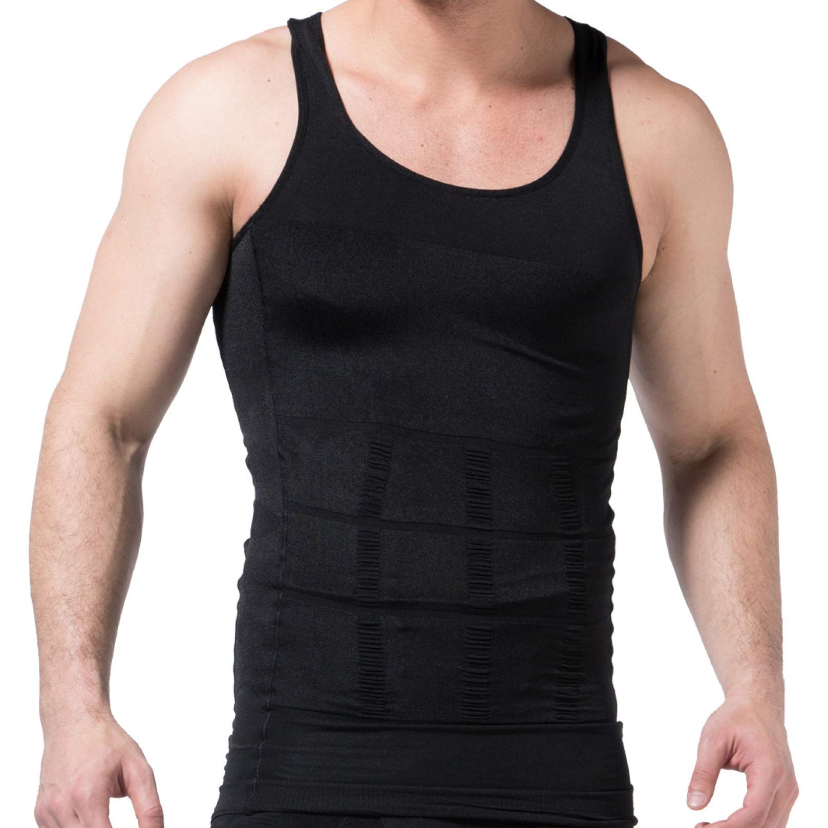 TRESOMI Men's Body Shaping Undershirt - Slimming Waist Trainer Bodysuit for Tummy Control, Smooth Lingerie for Men - Perfect for Workout, Daily Wear & Body Contouring