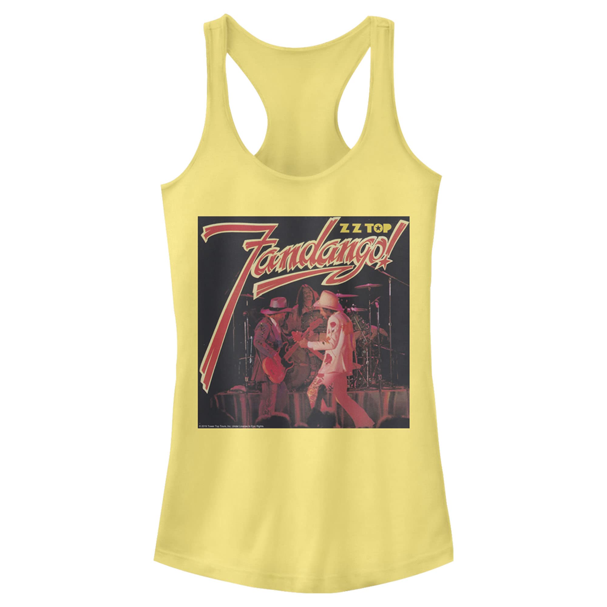 Junior's ZZ TOP Fandango Racerback Tank Top - Vintage Rock Band Graphic Tee for Women - Perfect for Concerts, Music Festivals & Casual Wear