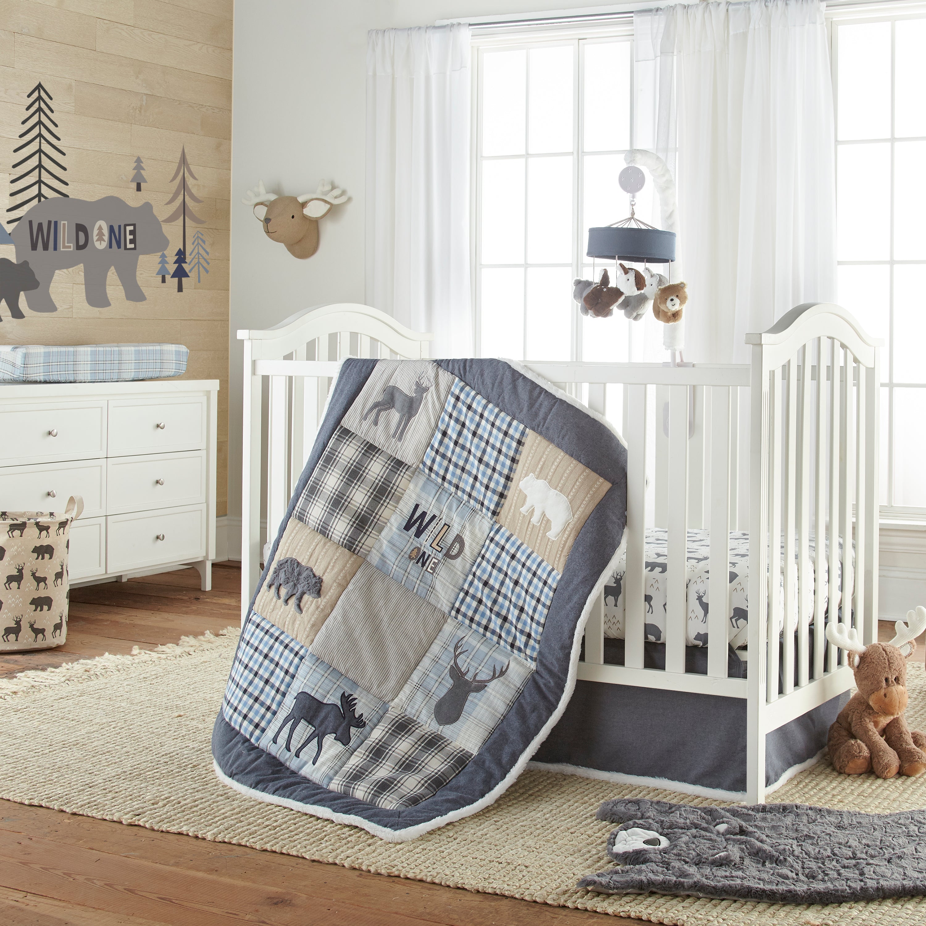Logan Crib Fitted Sheet Set of 2 - Soft Baby Crib Sheets for Boys & Girls, Breathable Cotton Crib Mattress Cover (2 Pack) - Perfect for Nursery, Daycare & Travel