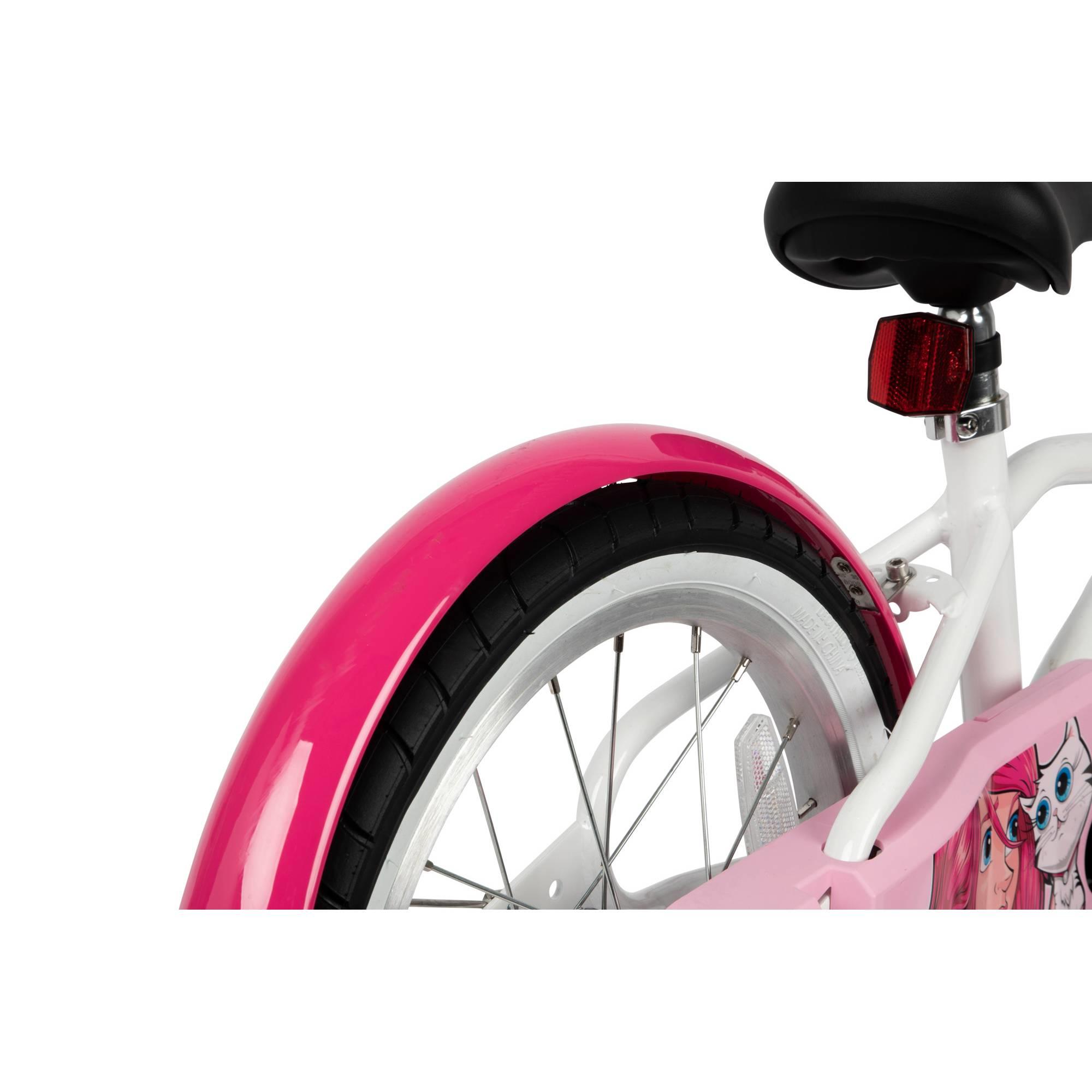 Btwin HYC500 Girls' Hybrid Bike 16 Inch for Kids Age 3-7 to 4-0 | Perfect for Neighborhood Rides, Park Adventures & Learning to Cycle