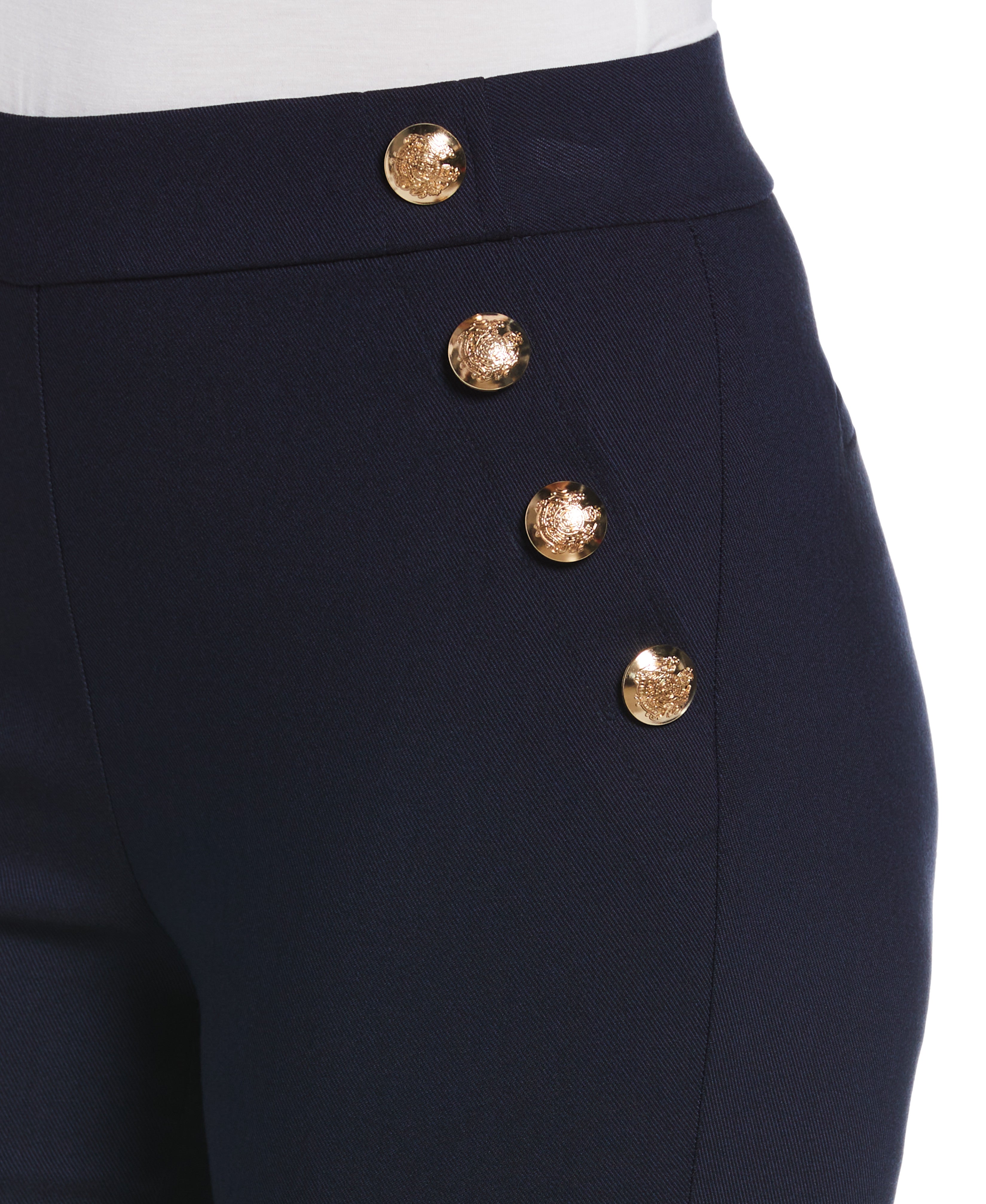 Supreme Stretch Twill Slim Pull On Ankle Pants for Women - Comfortable Office & Travel Pants with Elastic Waistband