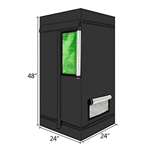 LY-6060 120cm Hydroponic Grow Tent with Viewing Window - Indoor Gardening System for Herbs, Vegetables & Plants | Portable Green & Black Design | Fast 3-7 Day Shipping | Perfect for Home Growers & Urban Farming