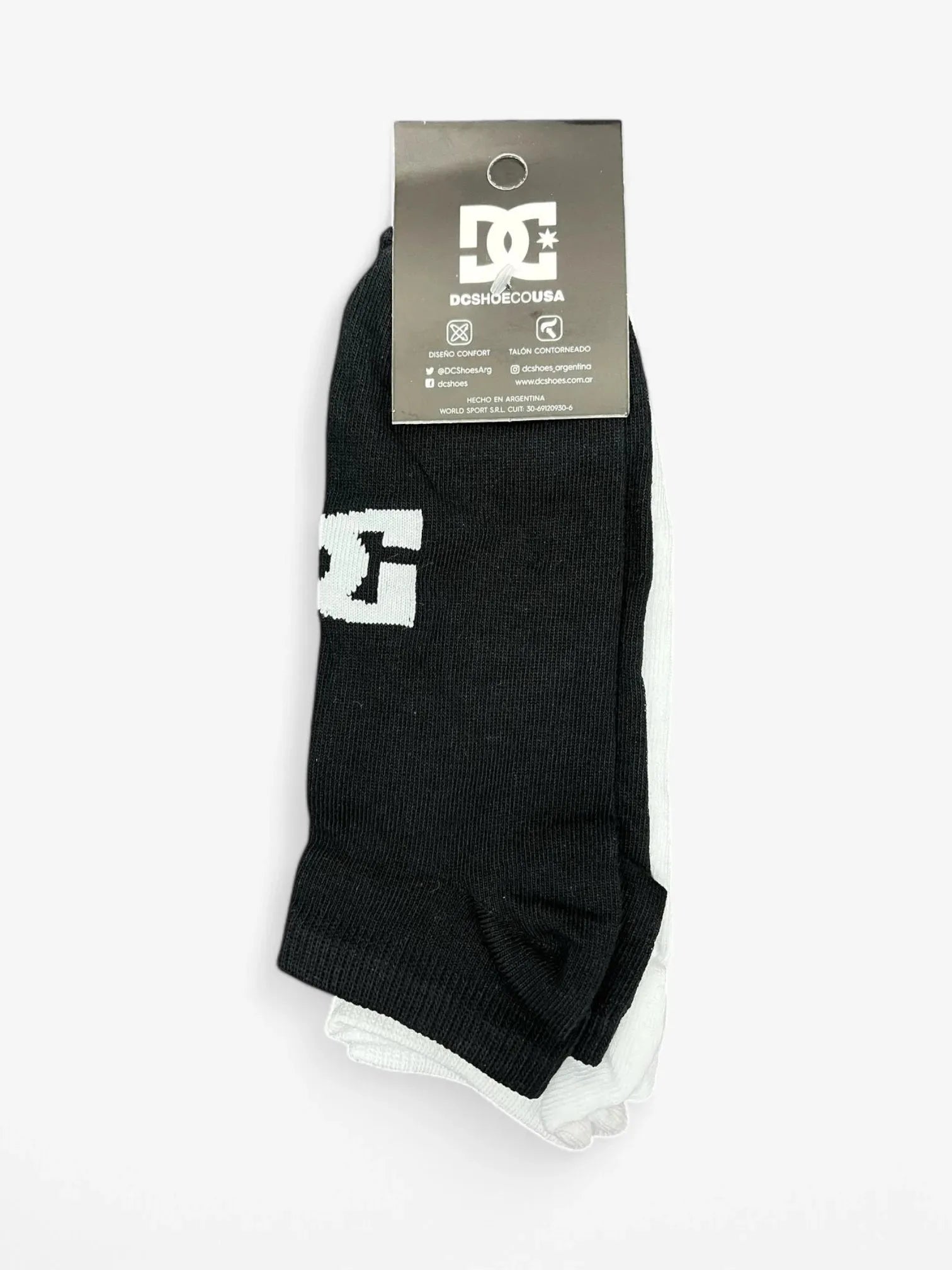 DC Ankle Socks 2-Pack - Black & White for Men & Women | Comfortable & Breathable for Running, Hiking & Daily Wear