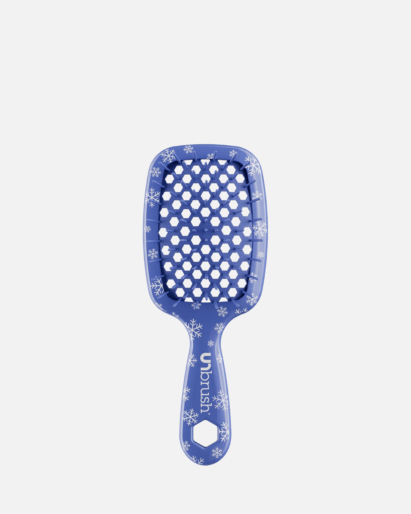 UNbrush Detangling Hair Brush Mini Snowflakes Frosty - Gentle Knot-Free Styling for Kids & Adults - Perfect for Travel, Home & Salon Use