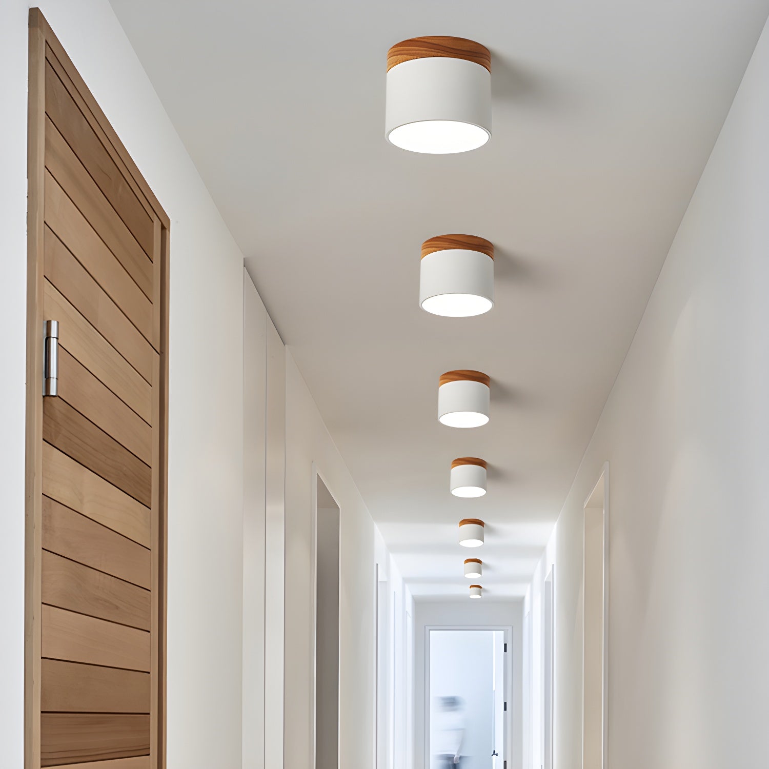 Alva Wooden Surface Downlight - Modern LED Ceiling Light for Home & Office - Dimmable Recessed Lighting Fixture for Living Room, Bedroom, Kitchen, and Hallway