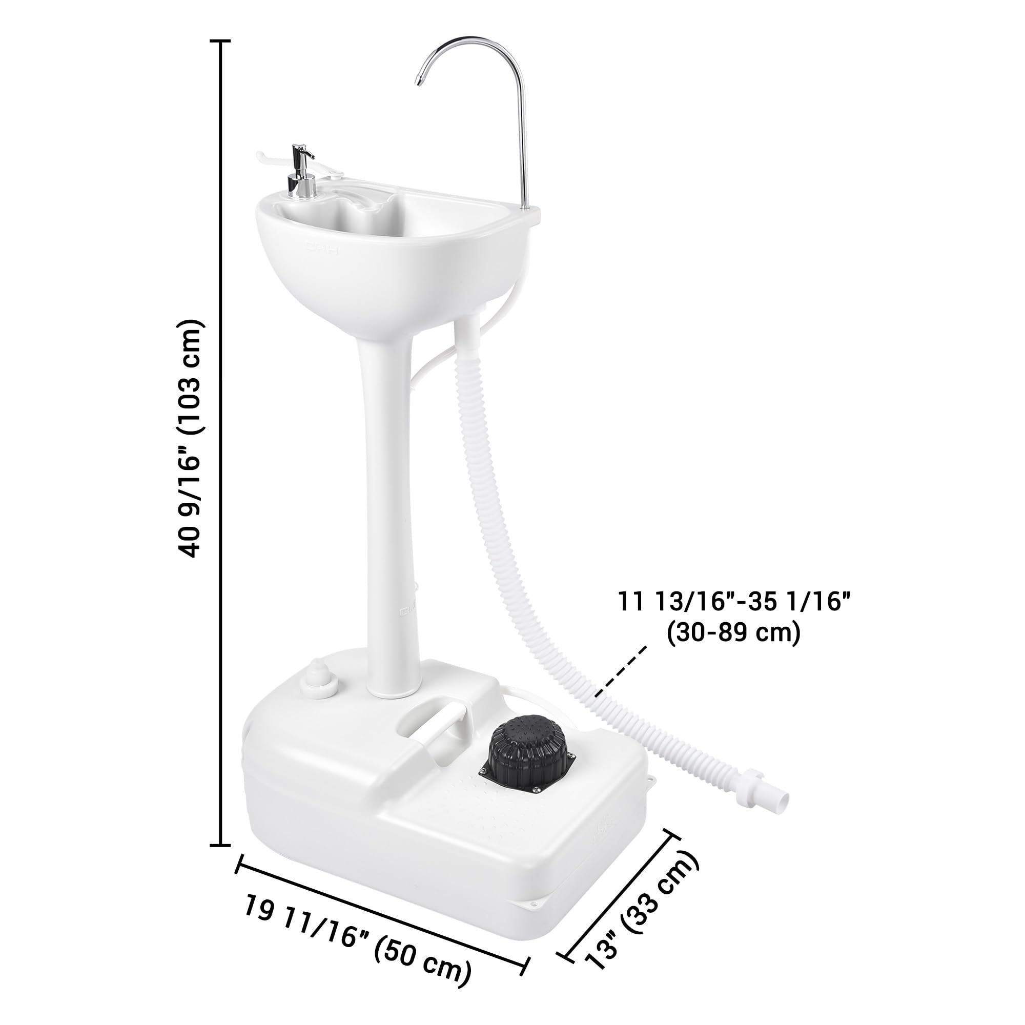 Yescom 17L Portable Camping Sink with 24L Water Tank - Foldable Outdoor Wash Basin for RV, Camping, Hiking & Travel | Perfect for Washing Dishes, Hands & Gear in Remote Areas