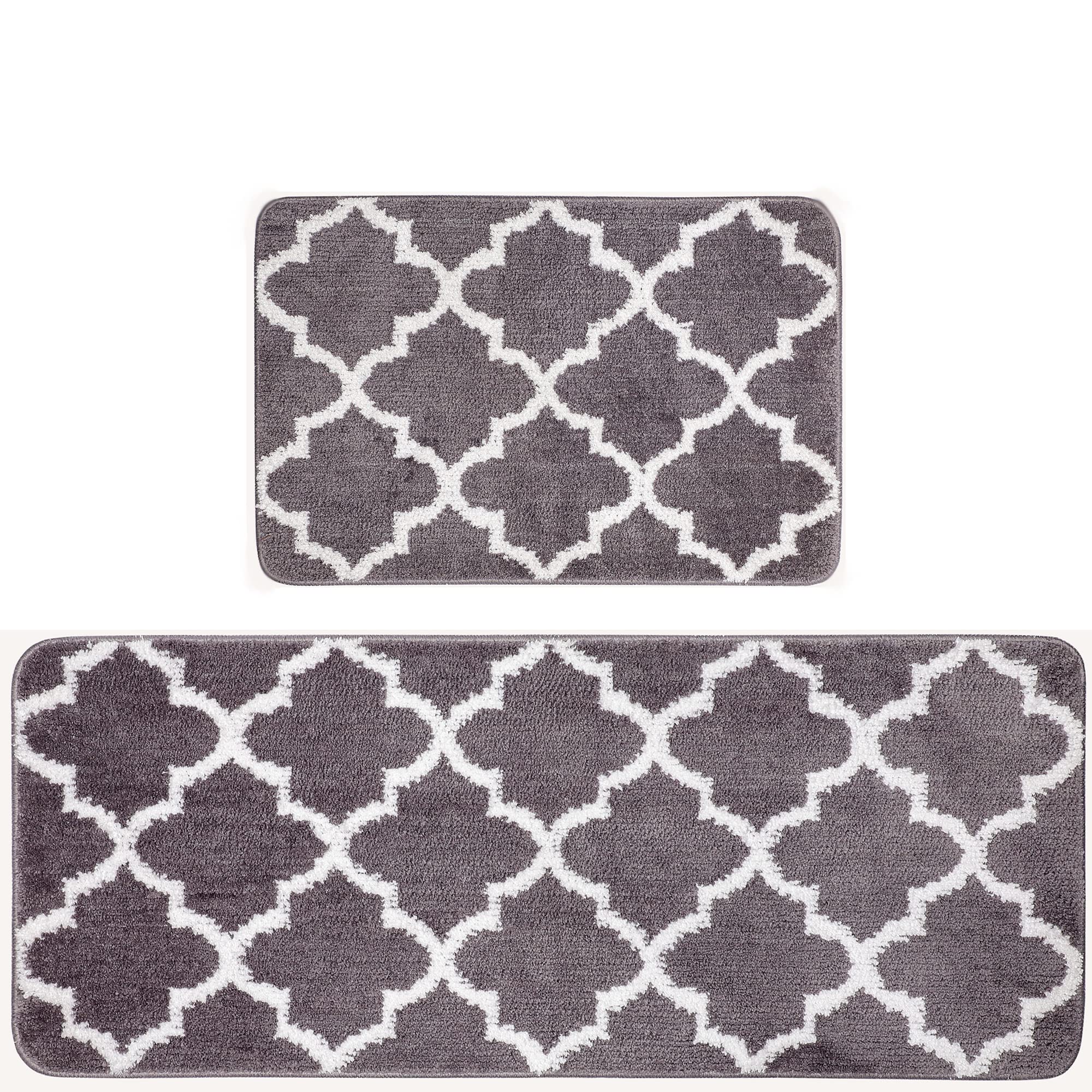 Premium Jersow Microfiber Bath Rugs Set - Ultra Absorbent, Non-Slip Bath Mat for Bathroom & Shower (20