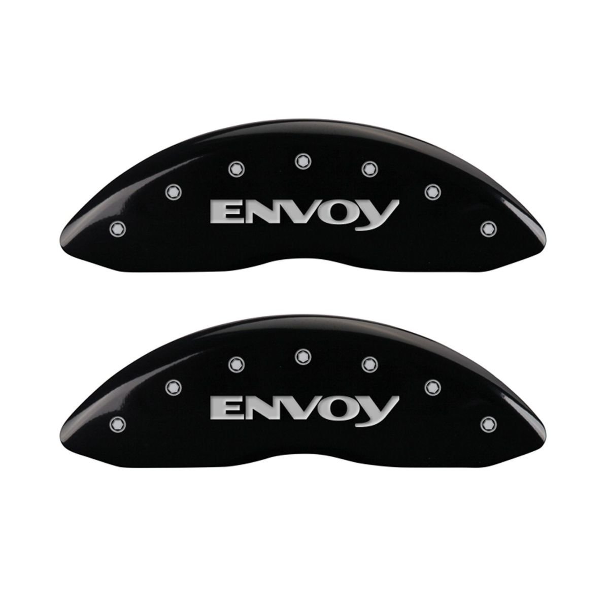 MGP Caliper Covers 34004SEVYBK - Black Brake Caliper Covers for GMC Envoy (Front & Rear, Set of 4) | High-Quality Engraved Design for Enhanced Vehicle Style & Protection