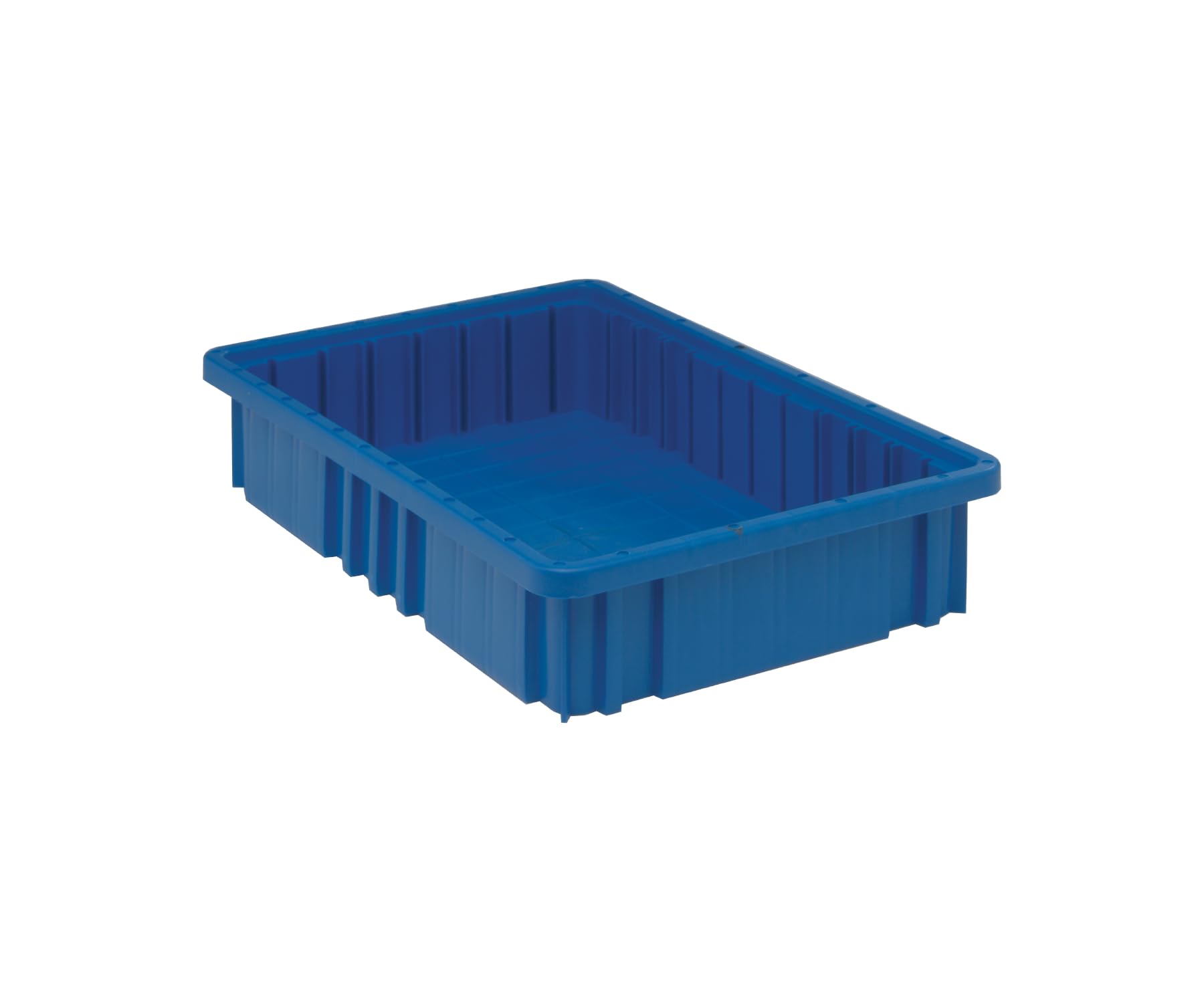 Quantum DG92035BL Stackable Dividable Grid Storage Bins - Set of 12 Blue Organizer Containers (3.5
