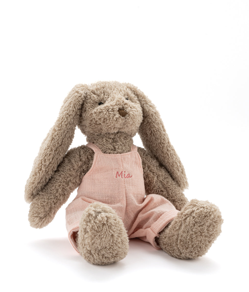 Personalized Baby Pink Overalls for Infants & Toddlers - Custom Name Embroidery, Soft Cotton Jumpsuit for Playdates, Photoshoots & Everyday Wear