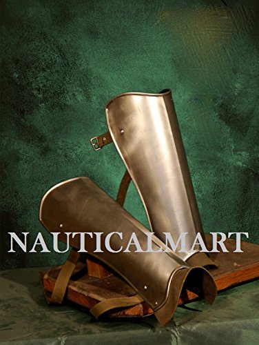 Handmade Steel LARP Greaves for Men & Women - Medieval Armor for Cosplay & Renaissance Fairs - Durable Metal Leg Armor for Role Playing & Historical Reenactment