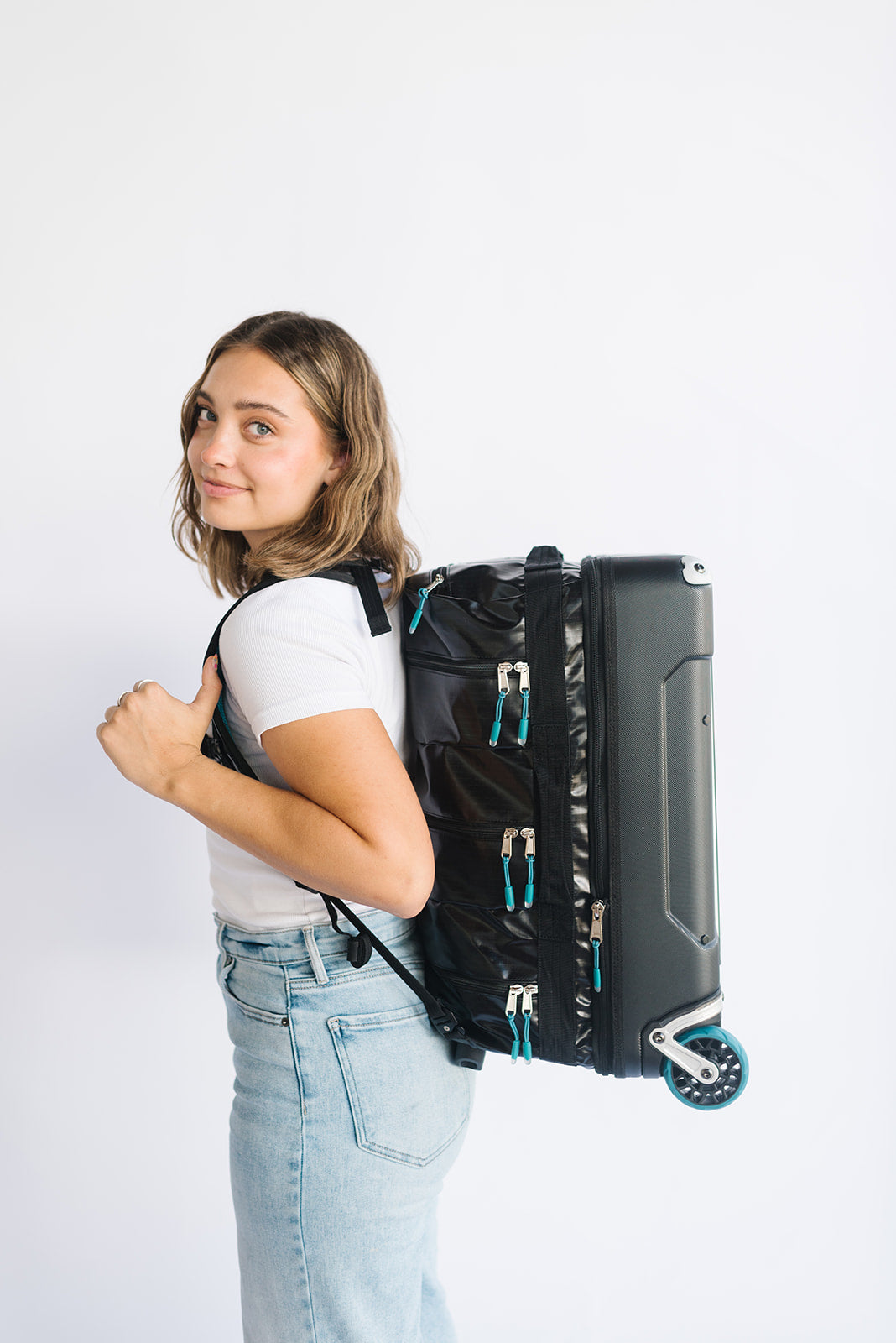 Sleek Vik Convertible Trolley Roller Bag - Expandable Carry-On Luggage with 360° Wheels for Travel, Business & Weekend Getaways | Perfect for Airplane, Train & Road Trips