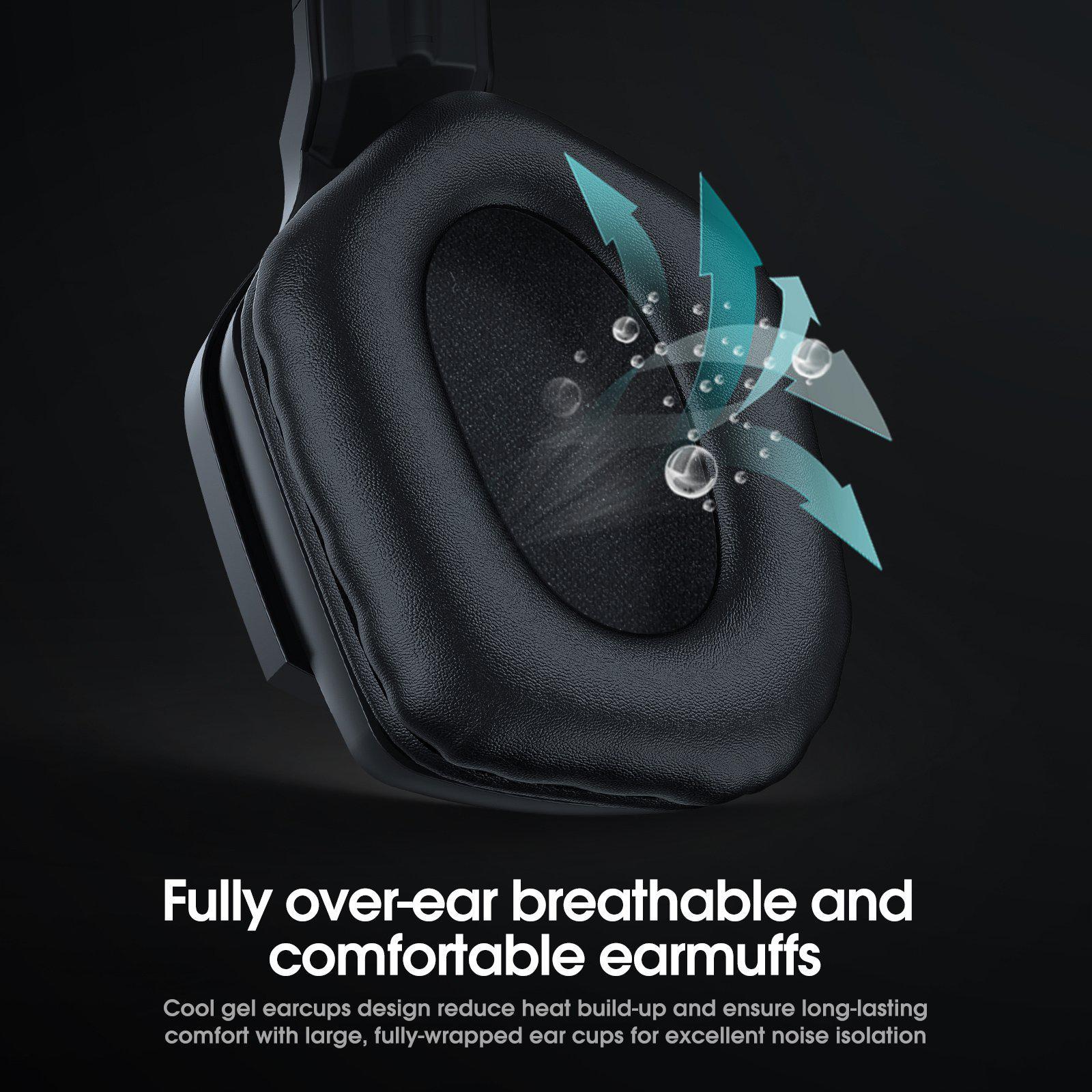 ONIKUMA B60 Wireless Bluetooth Gaming Headset with Microphone - Noise Cancelling Over-Ear Headphones for PC, PS4, Xbox - Perfect for Gaming, Streaming & Online Classes
